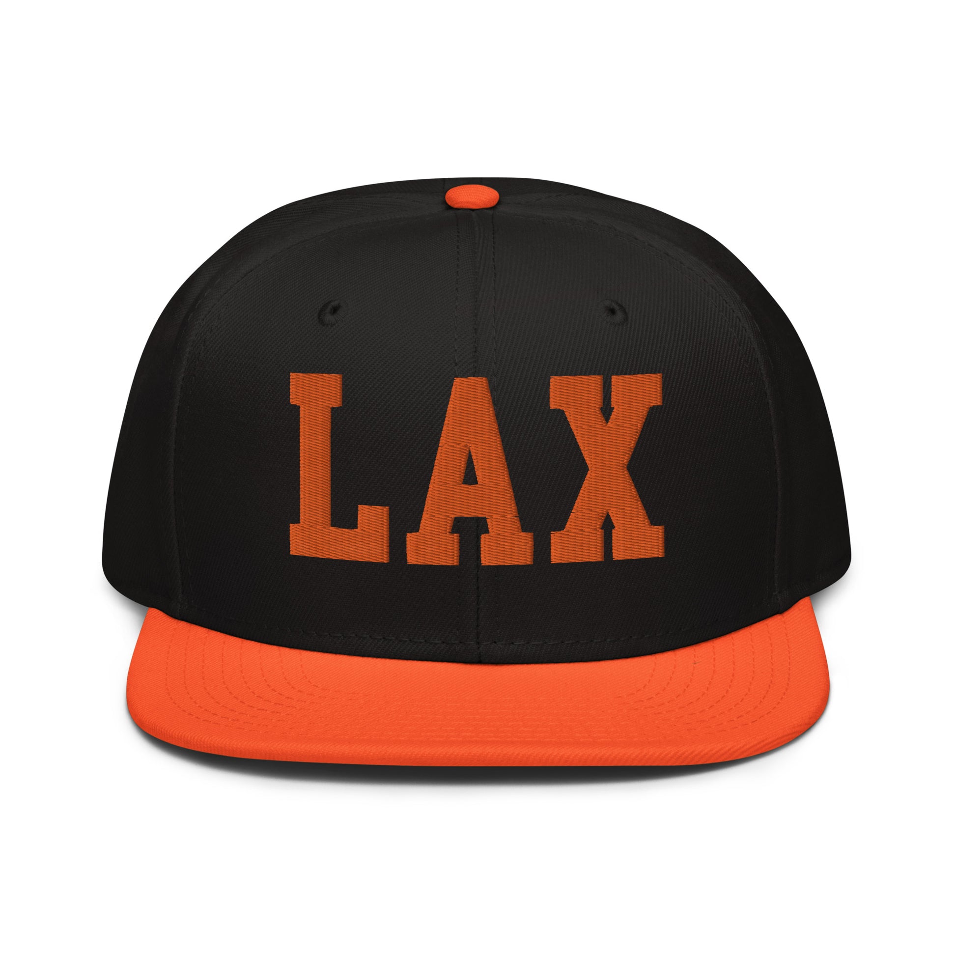 College-Style Wool-Blend Snapback Hat • Orange • LAX Los Angeles • YHM Designs - Image 07