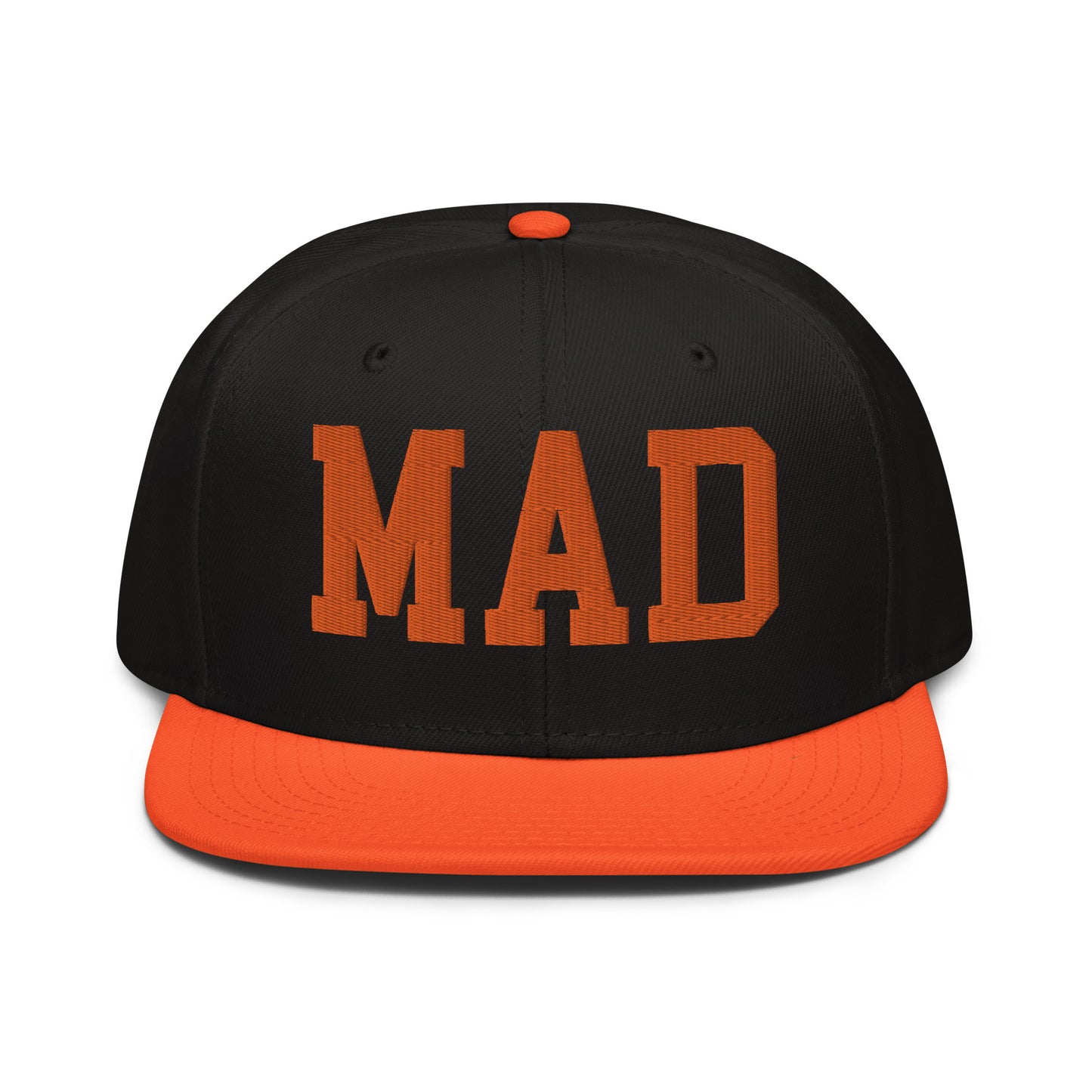 College-Style Wool-Blend Snapback Hat • Orange • MAD Madrid • YHM Designs - Image 07