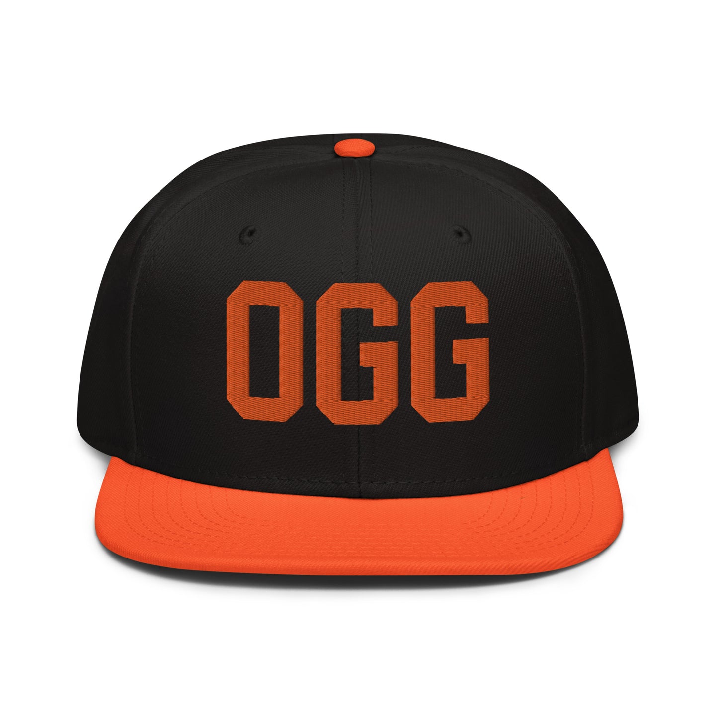College-Style Wool-Blend Snapback Hat • Orange • OGG Maui • YHM Designs - Image 07