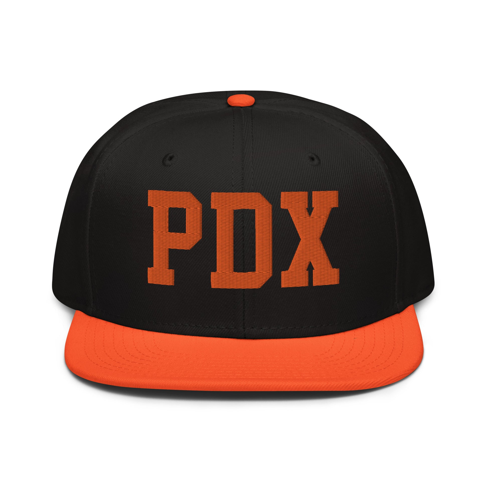 College-Style Wool-Blend Snapback Hat • Orange • PDX Portland • YHM Designs - Image 07