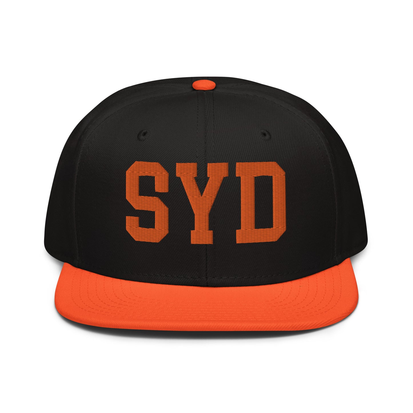 College-Style Wool-Blend Snapback Hat • Orange • SYD Sydney • YHM Designs - Image 07