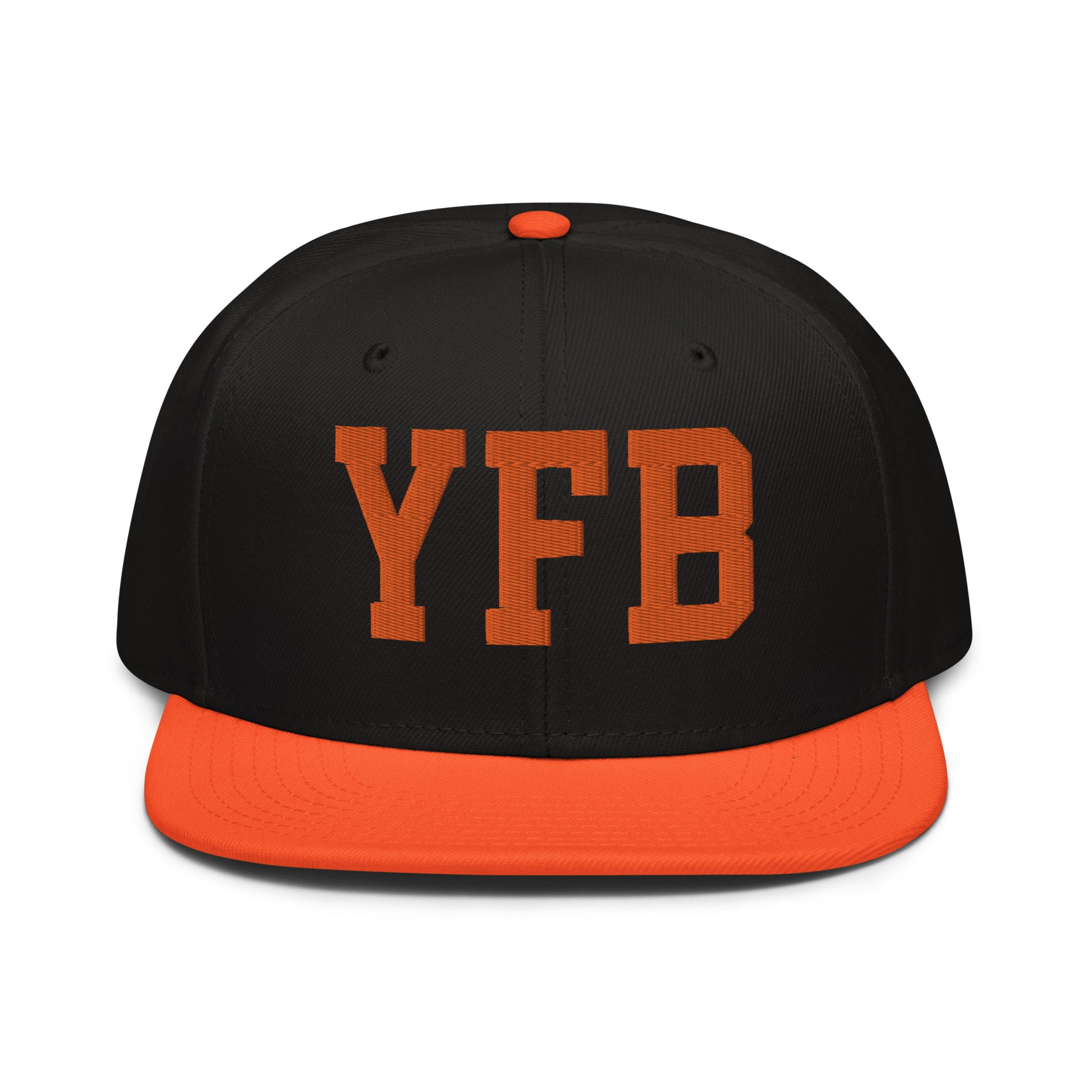 College-Style Wool-Blend Snapback Hat • Orange • YFB Iqaluit • YHM Designs - Image 07