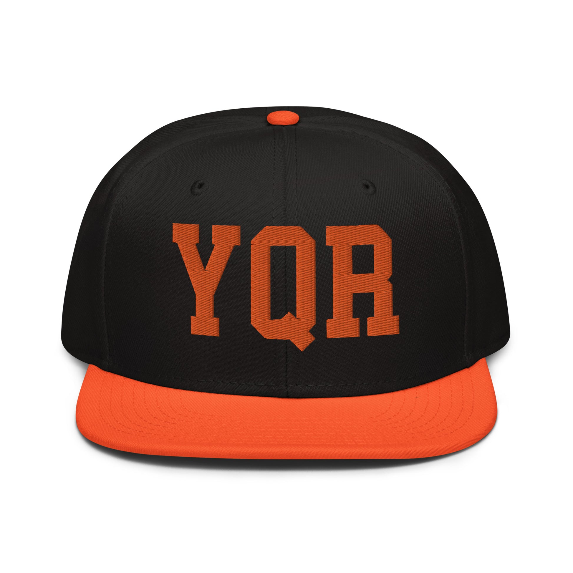 College-Style Wool-Blend Snapback Hat • Orange • YQR Regina • YHM Designs - Image 07