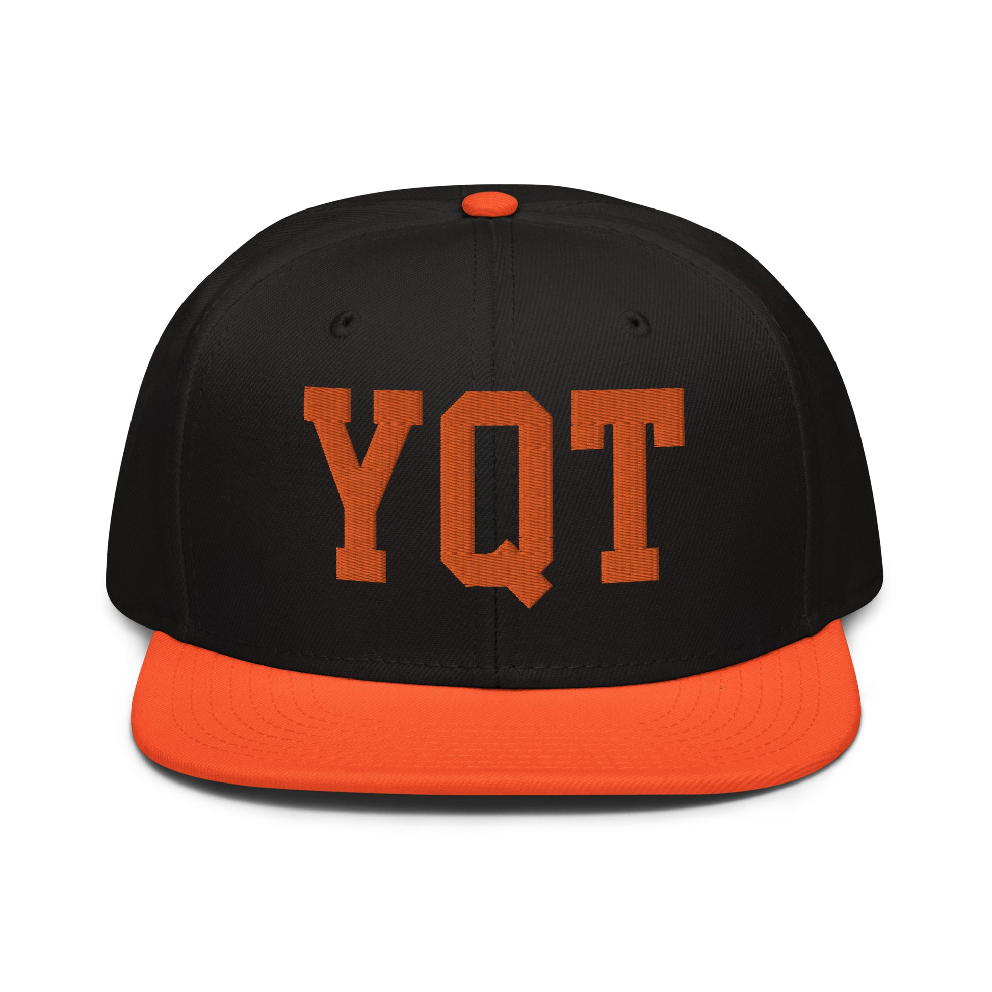 College-Style Wool-Blend Snapback Hat • Orange • YQT Thunder Bay • YHM Designs - Image 07