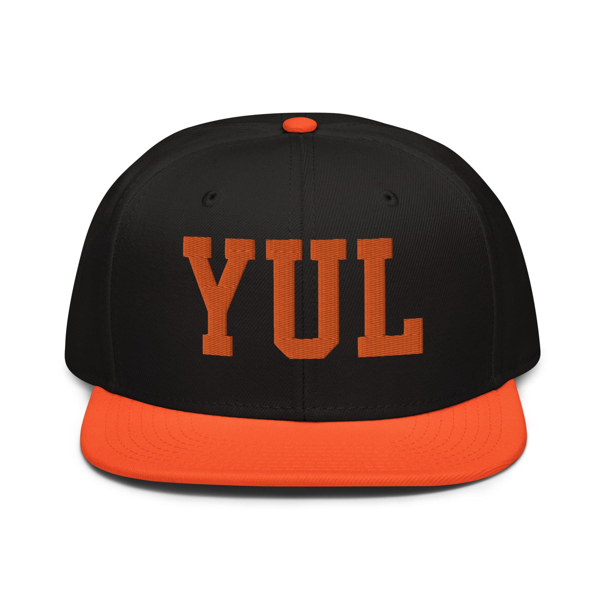 College-Style Wool-Blend Snapback Hat • Orange • YUL Montreal • YHM Designs - Image 07