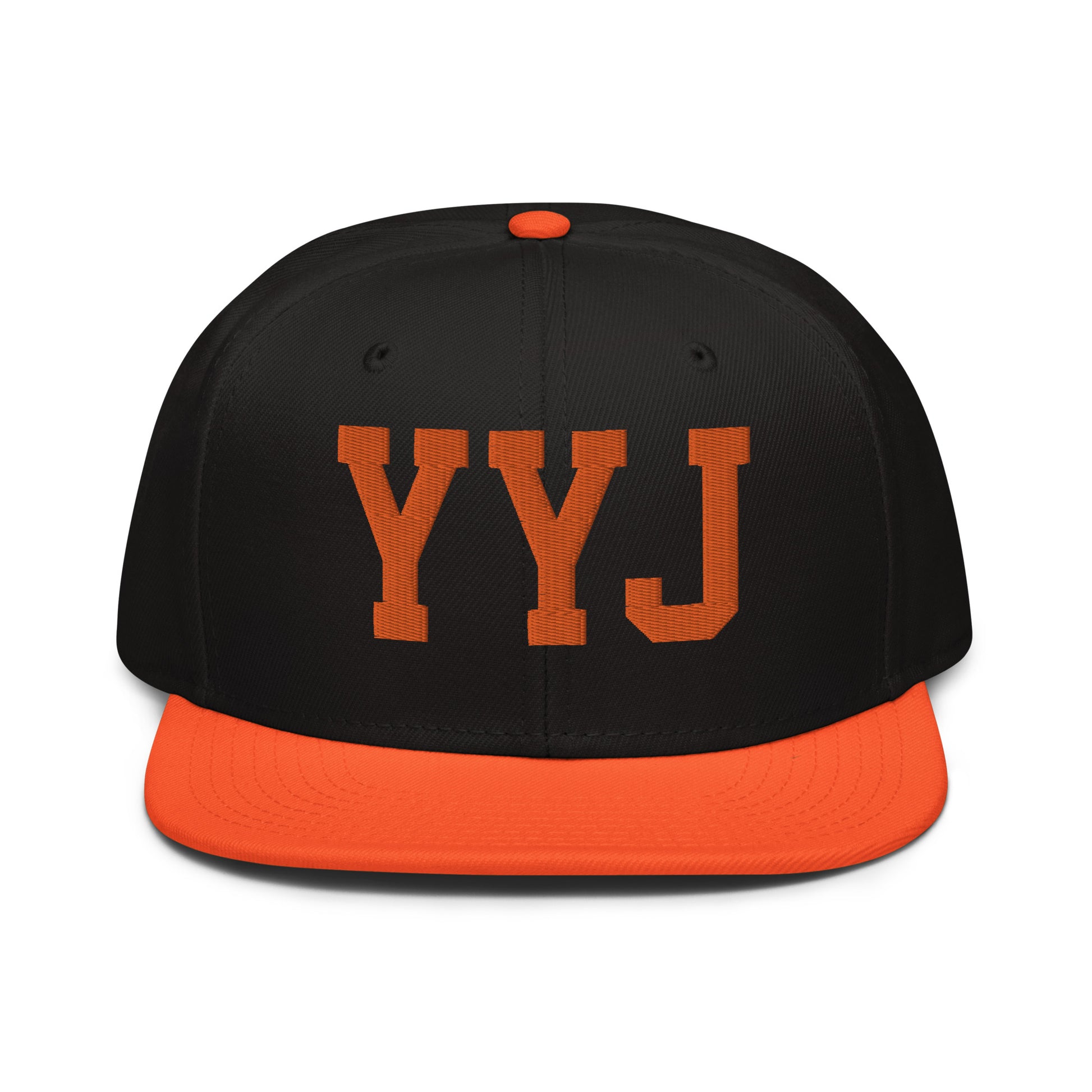 College-Style Wool-Blend Snapback Hat • Orange • YYJ Victoria • YHM Designs - Image 07