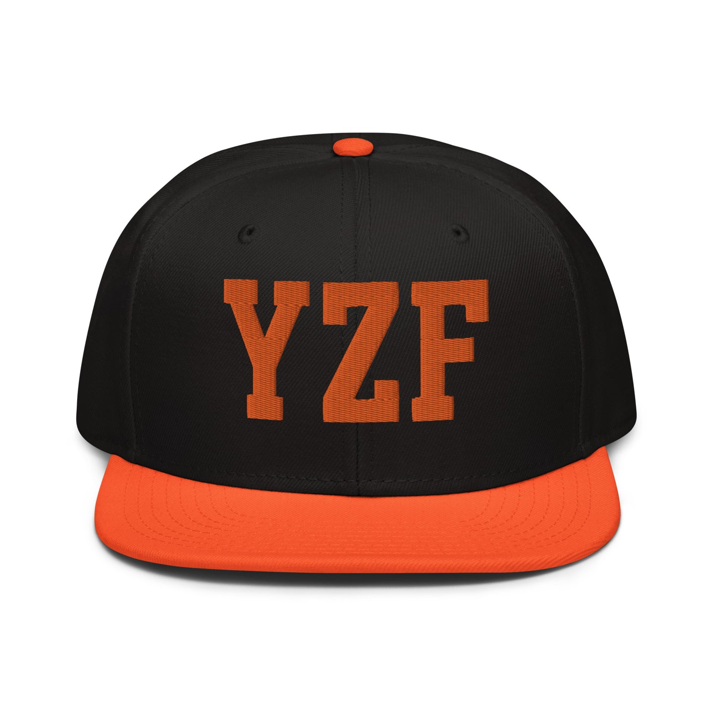 College-Style Wool-Blend Snapback Hat • Orange • YZF Yellowknife • YHM Designs - Image 07
