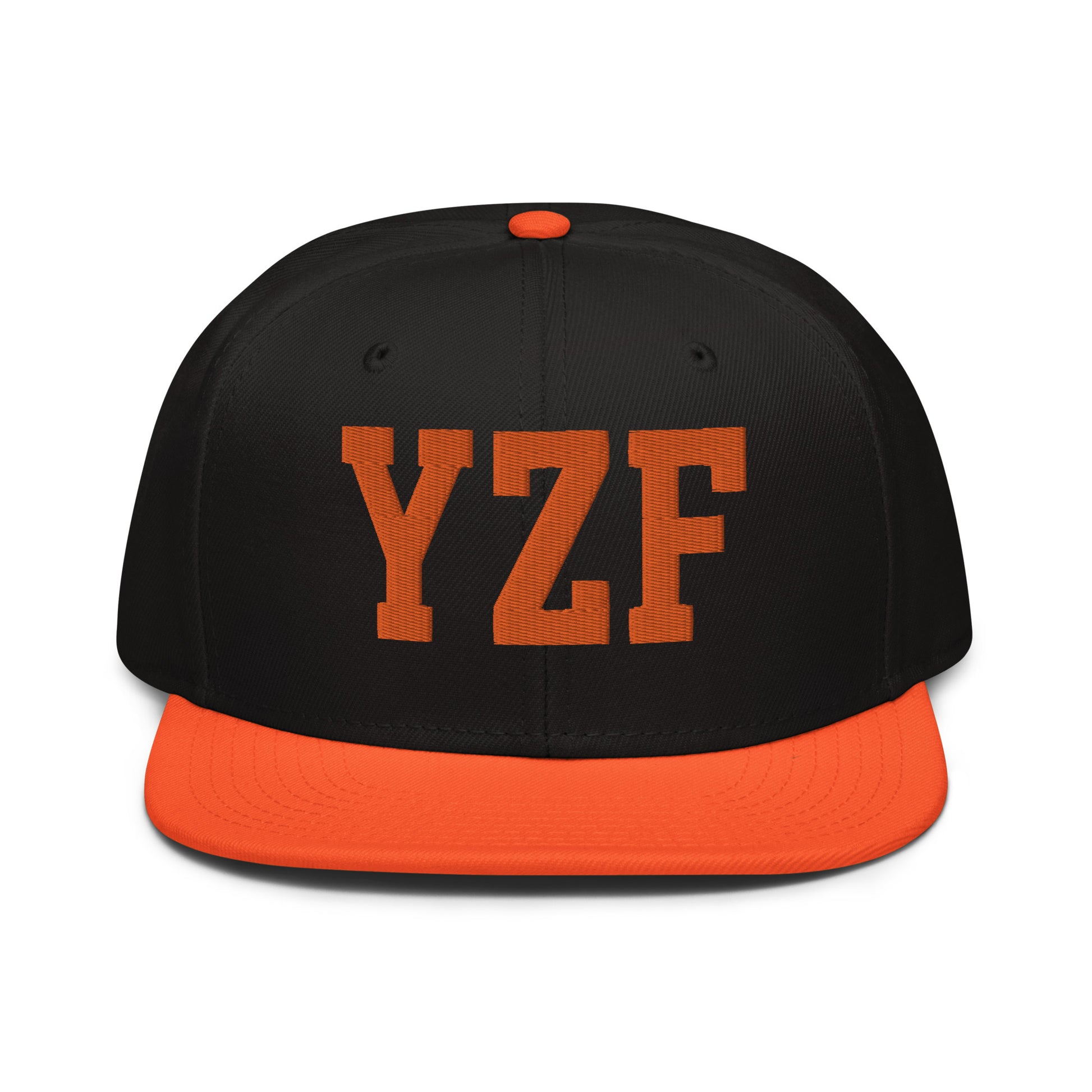 College-Style Wool-Blend Snapback Hat • Orange • YZF Yellowknife • YHM Designs - Image 07