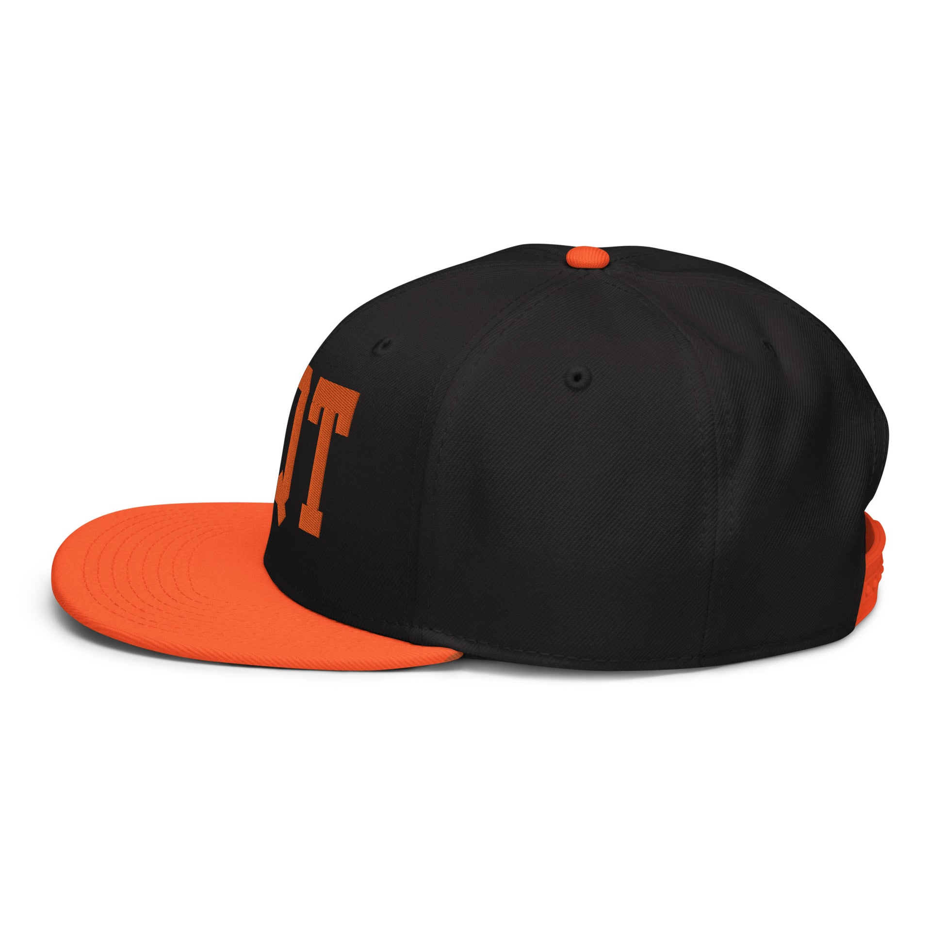 College-Style Wool-Blend Snapback Hat • Orange • YQT Thunder Bay • YHM Designs - Image 09