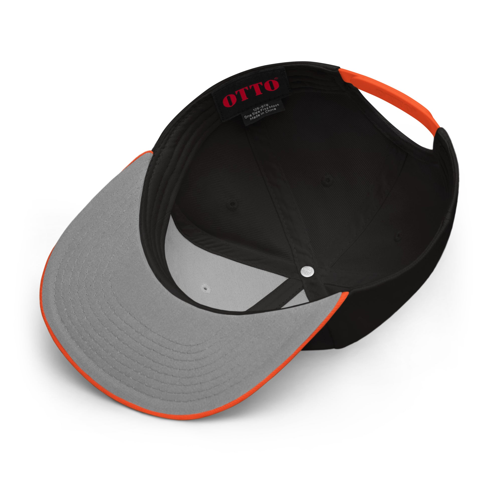 College-Style Wool-Blend Snapback Hat • Orange • MAD Madrid • YHM Designs - Image 04