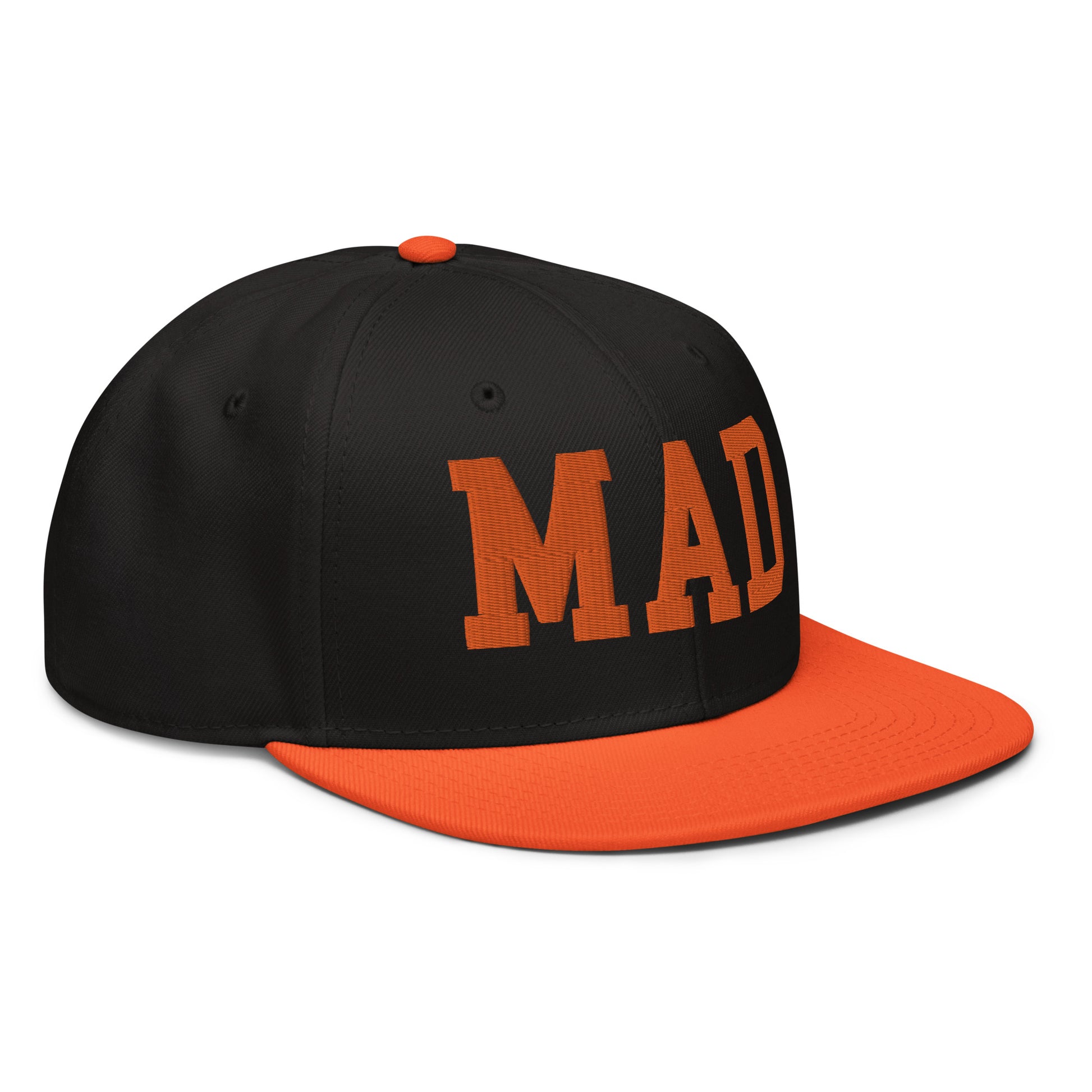 College-Style Wool-Blend Snapback Hat • Orange • MAD Madrid • YHM Designs - Image 10
