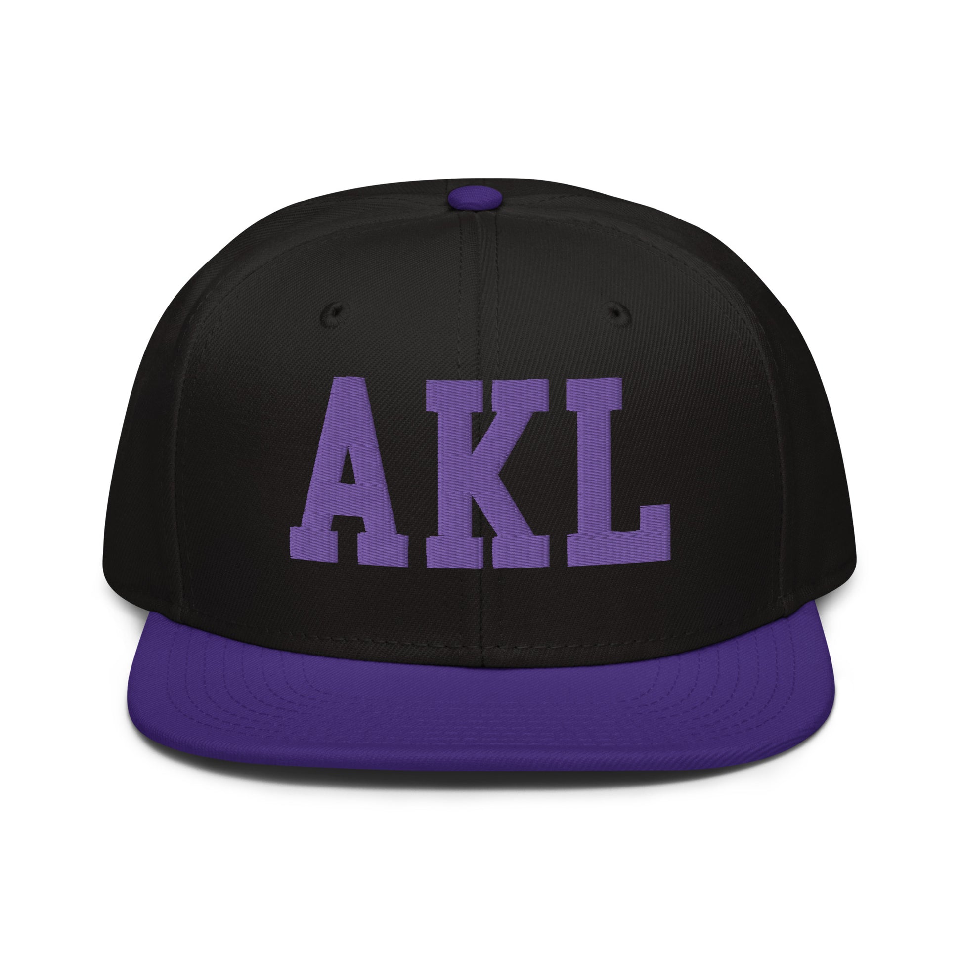 College-Style Wool-Blend Snapback Hat • Purple • AKL Auckland • YHM Designs - Image 07