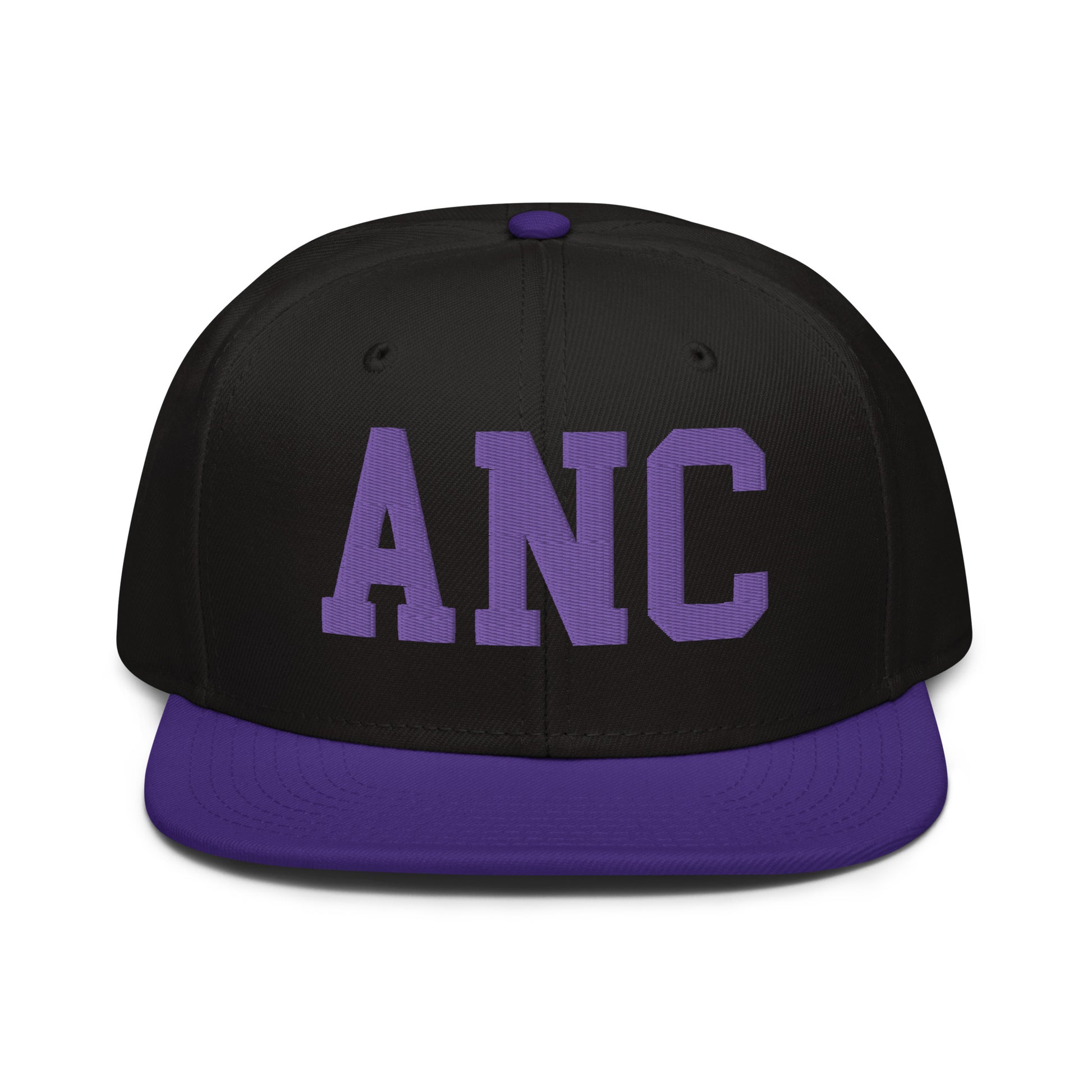 College-Style Wool-Blend Snapback Hat • Purple • ANC Anchorage • YHM Designs - Image 07