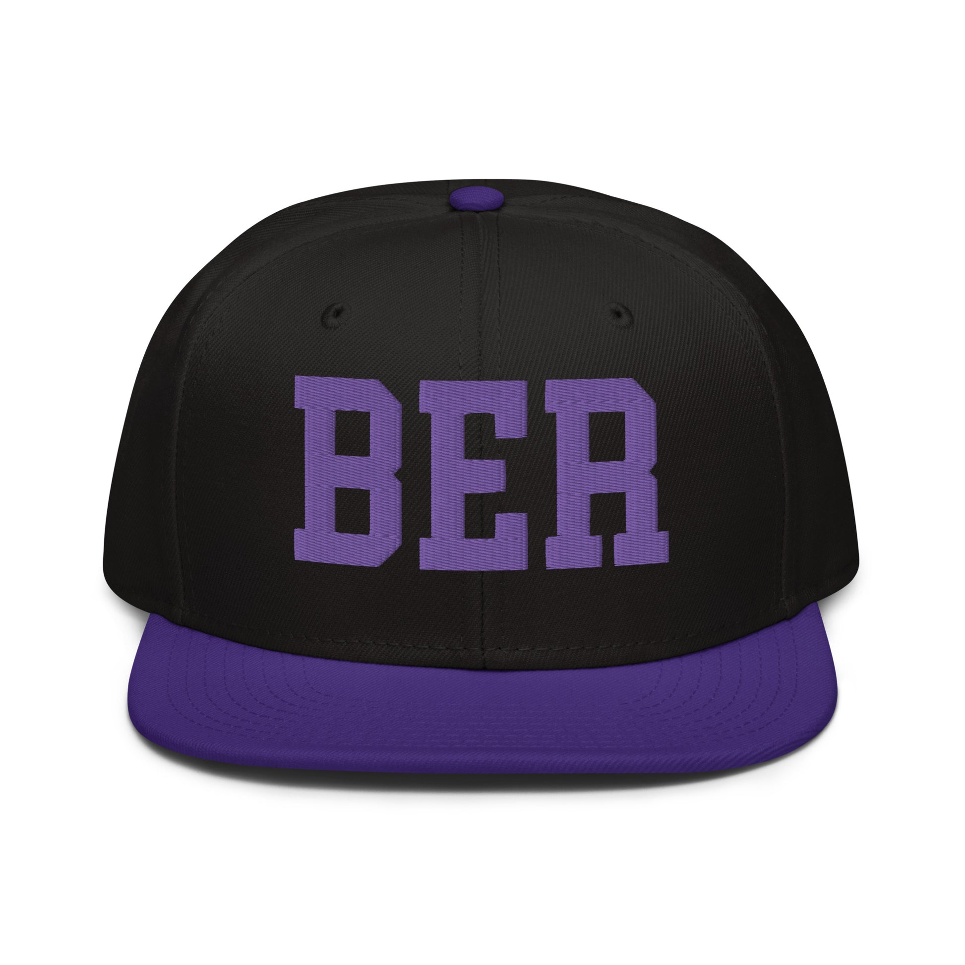 College-Style Wool-Blend Snapback Hat • Purple • BER Berlin • YHM Designs - Image 07
