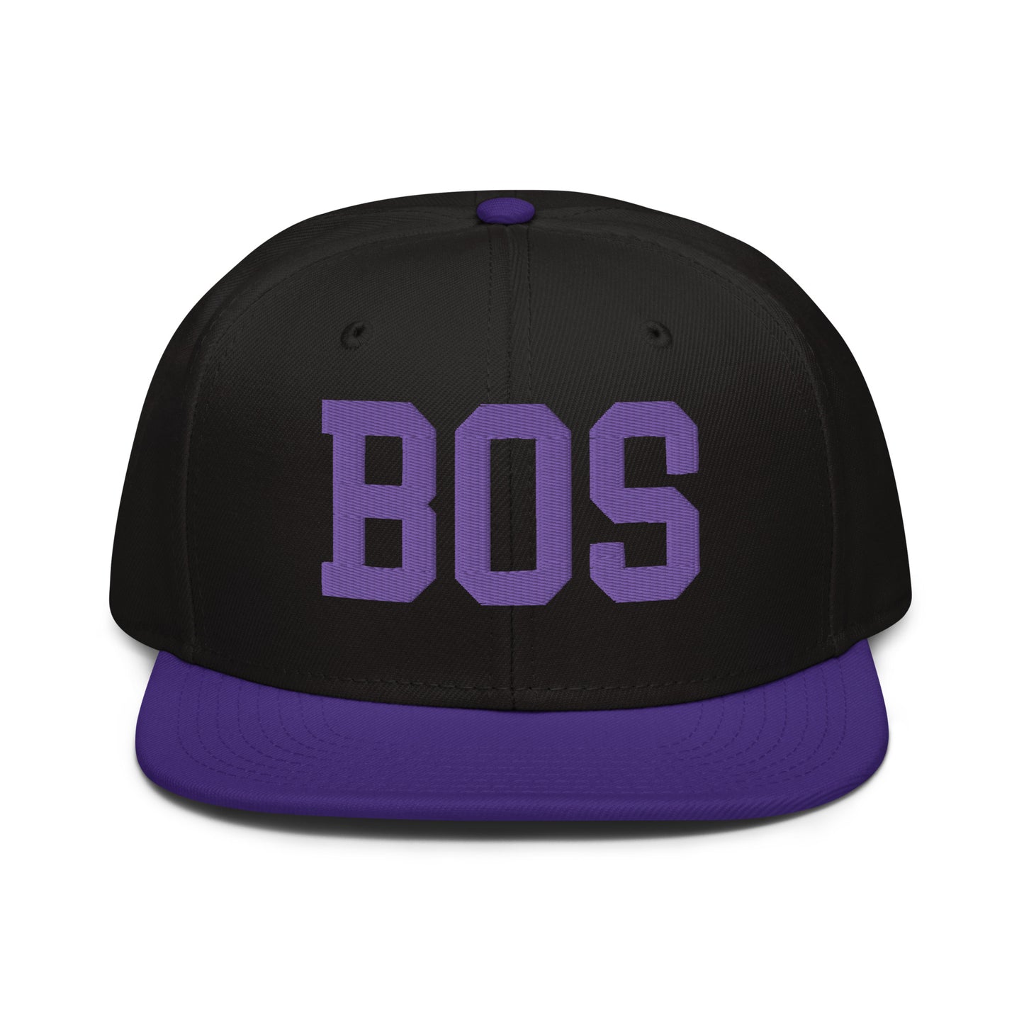College-Style Wool-Blend Snapback Hat • Purple • BOS Boston • YHM Designs - Image 07