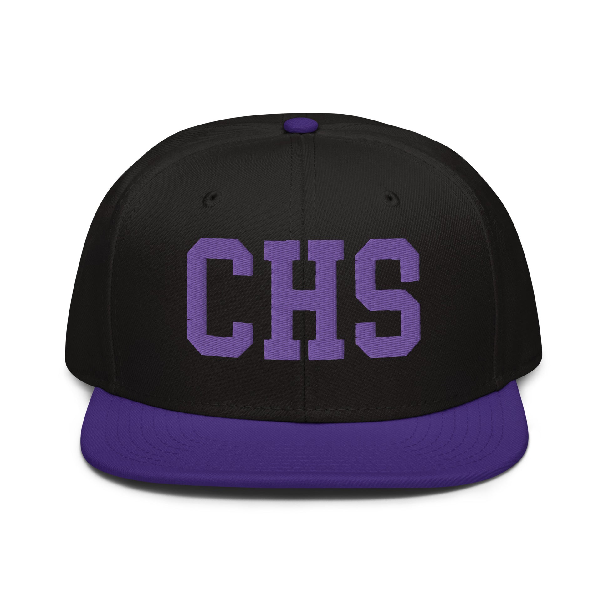 College-Style Wool-Blend Snapback Hat • Purple • CHS Charleston • YHM Designs - Image 07