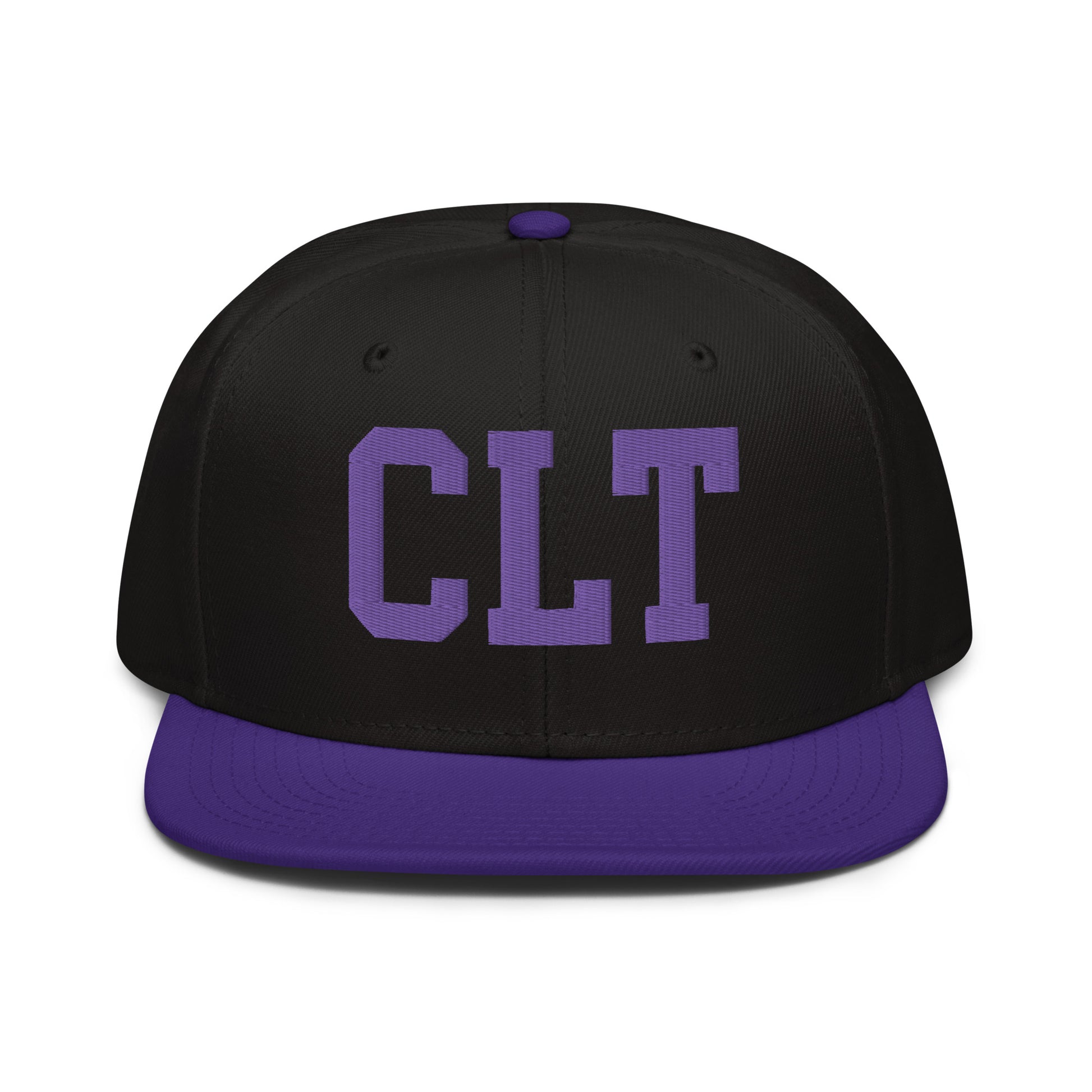 College-Style Wool-Blend Snapback Hat • Purple • CLT Charlotte • YHM Designs - Image 07