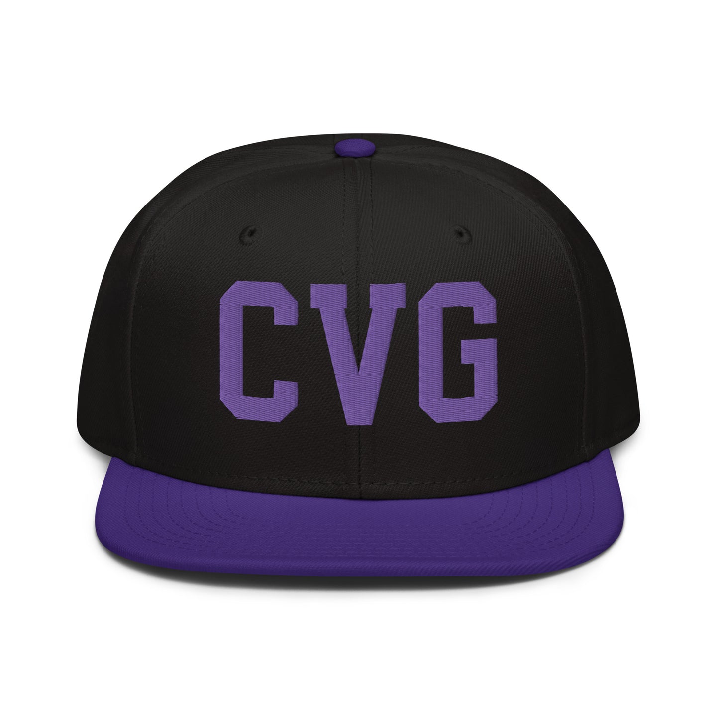College-Style Wool-Blend Snapback Hat • Purple • CVG Cincinnati • YHM Designs - Image 07