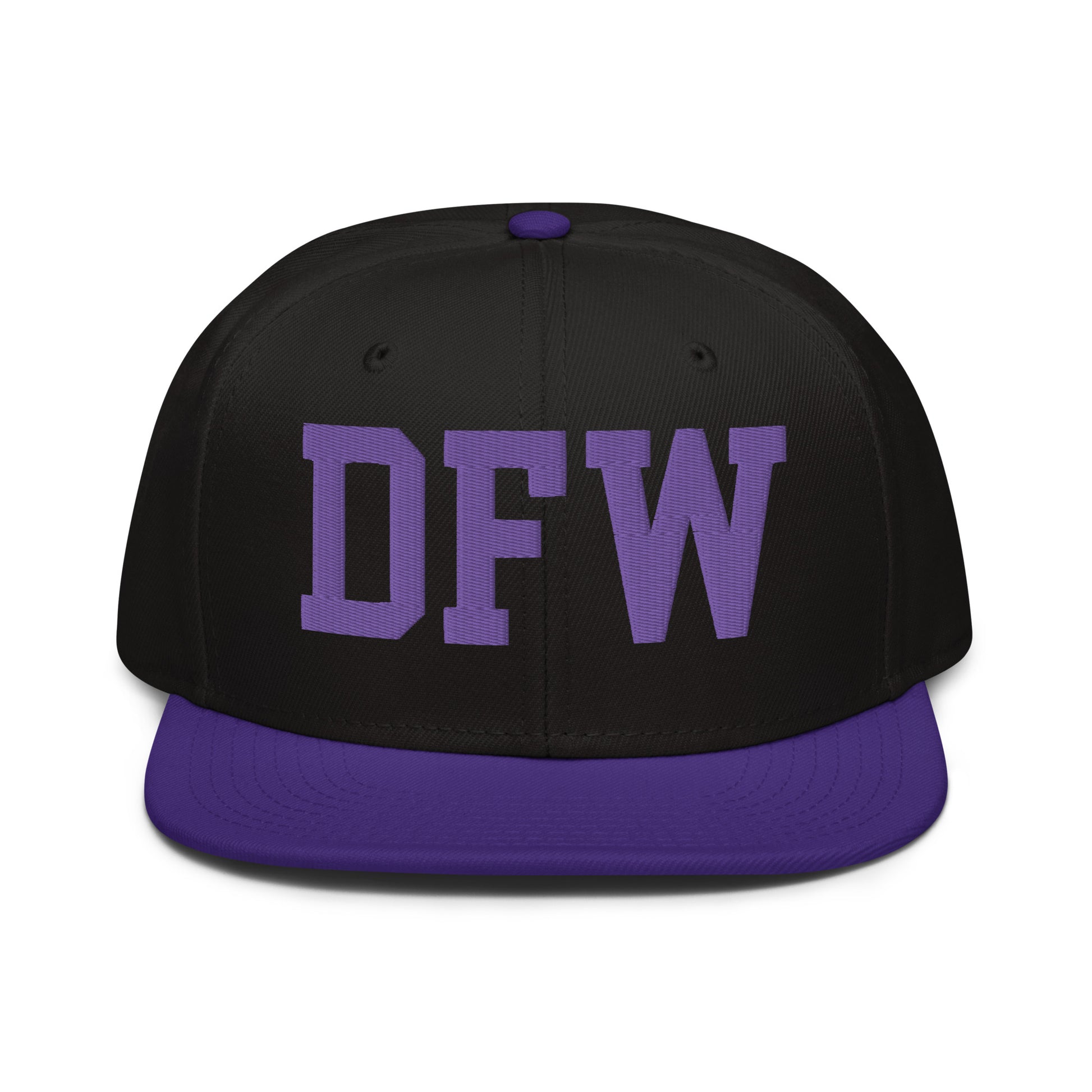 College-Style Wool-Blend Snapback Hat • Purple • DFW Dallas • YHM Designs - Image 07