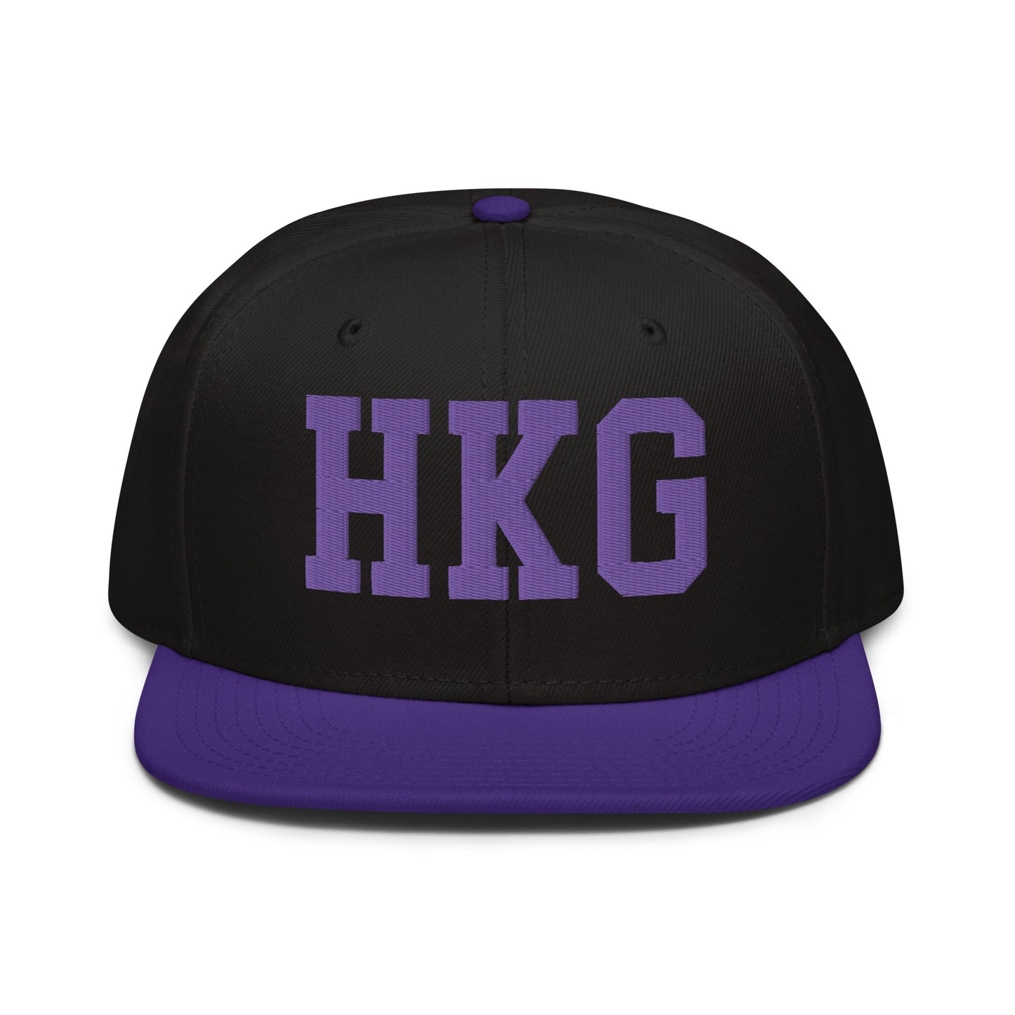 College-Style Wool-Blend Snapback Hat • Purple • HKG Hong Kong • YHM Designs - Image 07