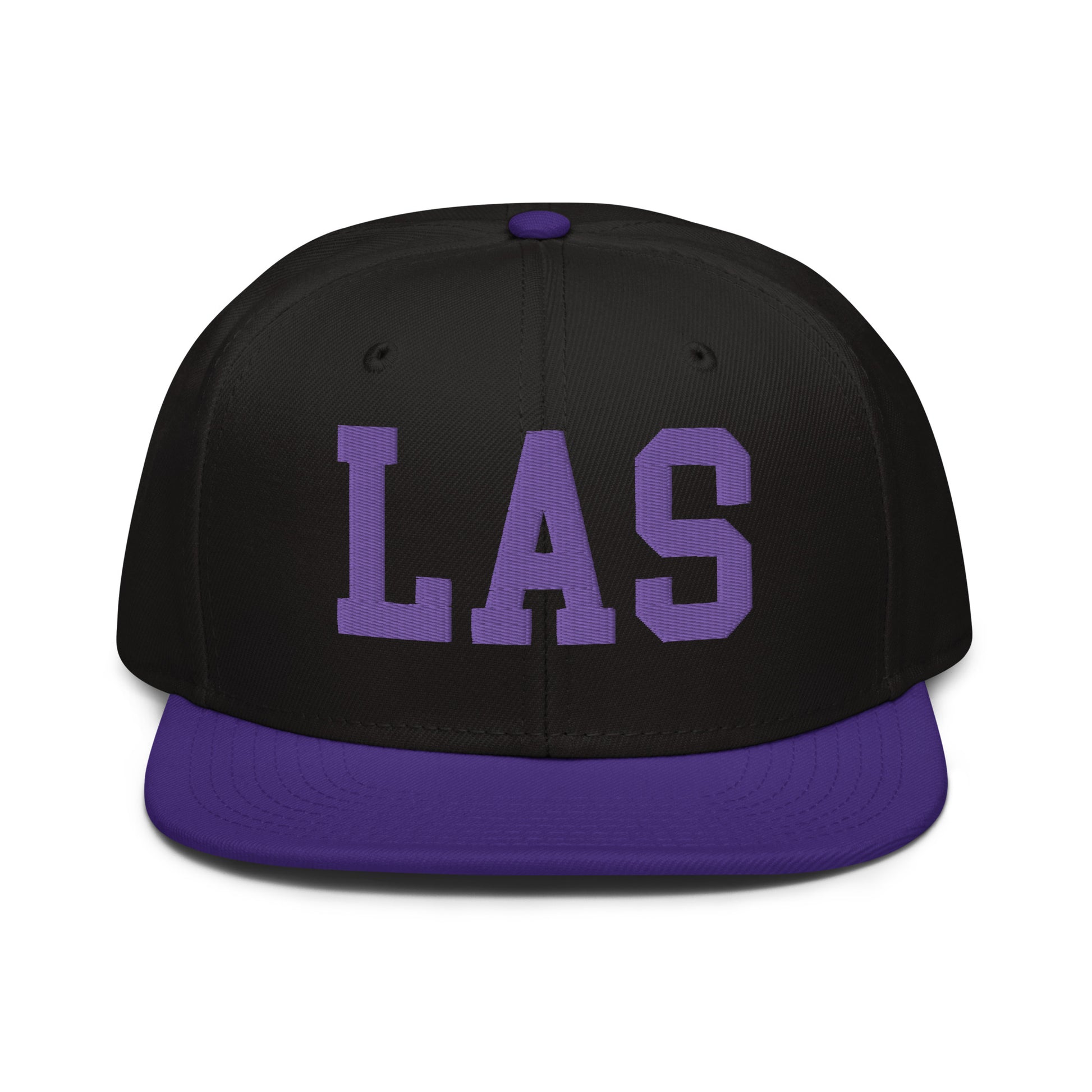 College-Style Wool-Blend Snapback Hat • Purple • LAS Las Vegas • YHM Designs - Image 07
