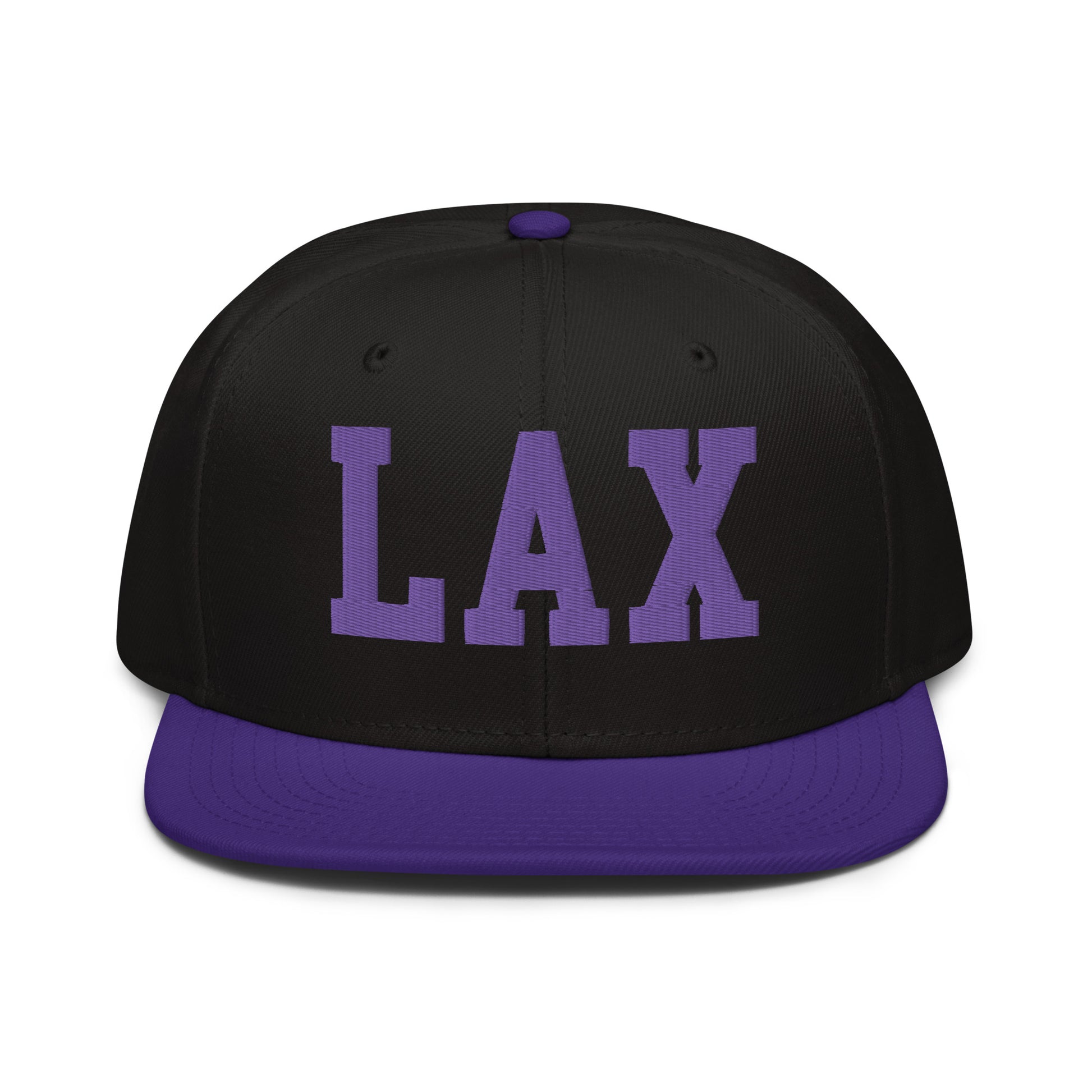College-Style Wool-Blend Snapback Hat • Purple • LAX Los Angeles • YHM Designs - Image 07