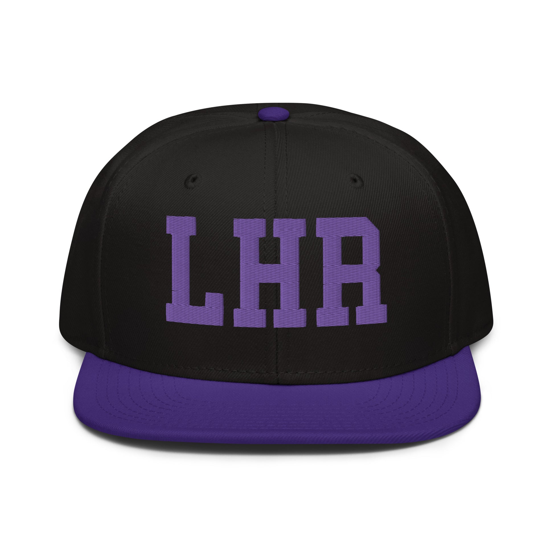 College-Style Wool-Blend Snapback Hat • Purple • LHR London • YHM Designs - Image 07