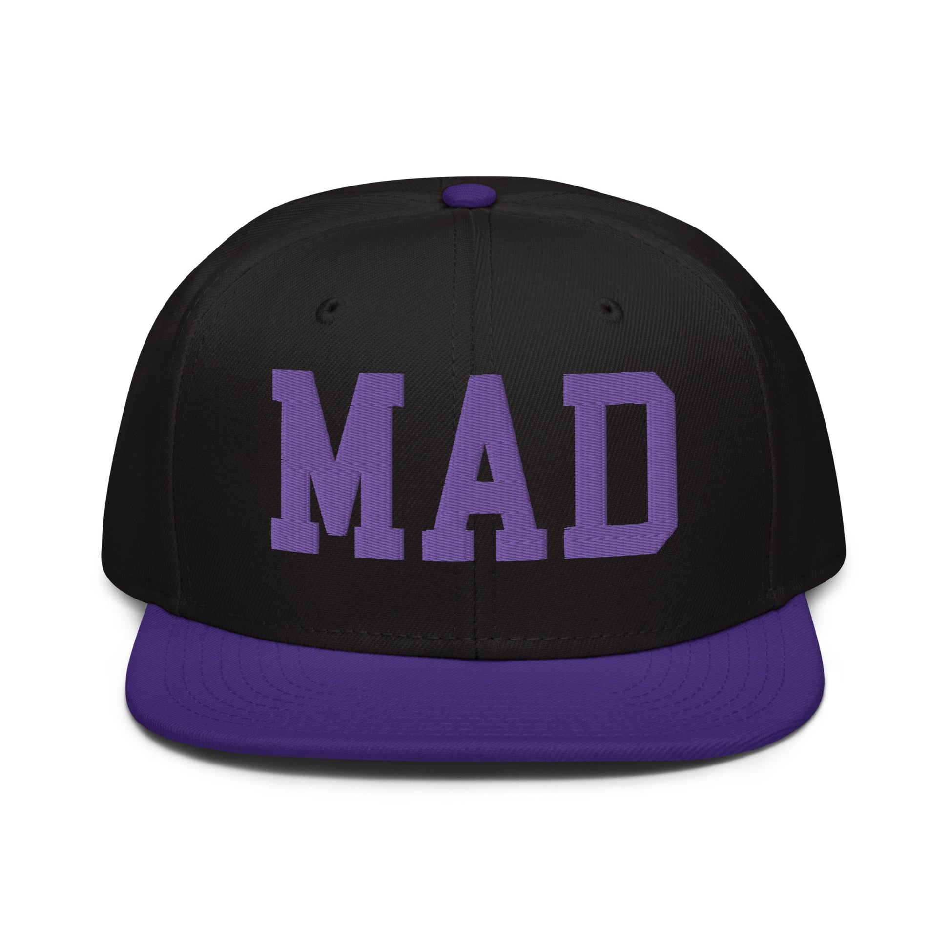 College-Style Wool-Blend Snapback Hat • Purple • MAD Madrid • YHM Designs - Image 07