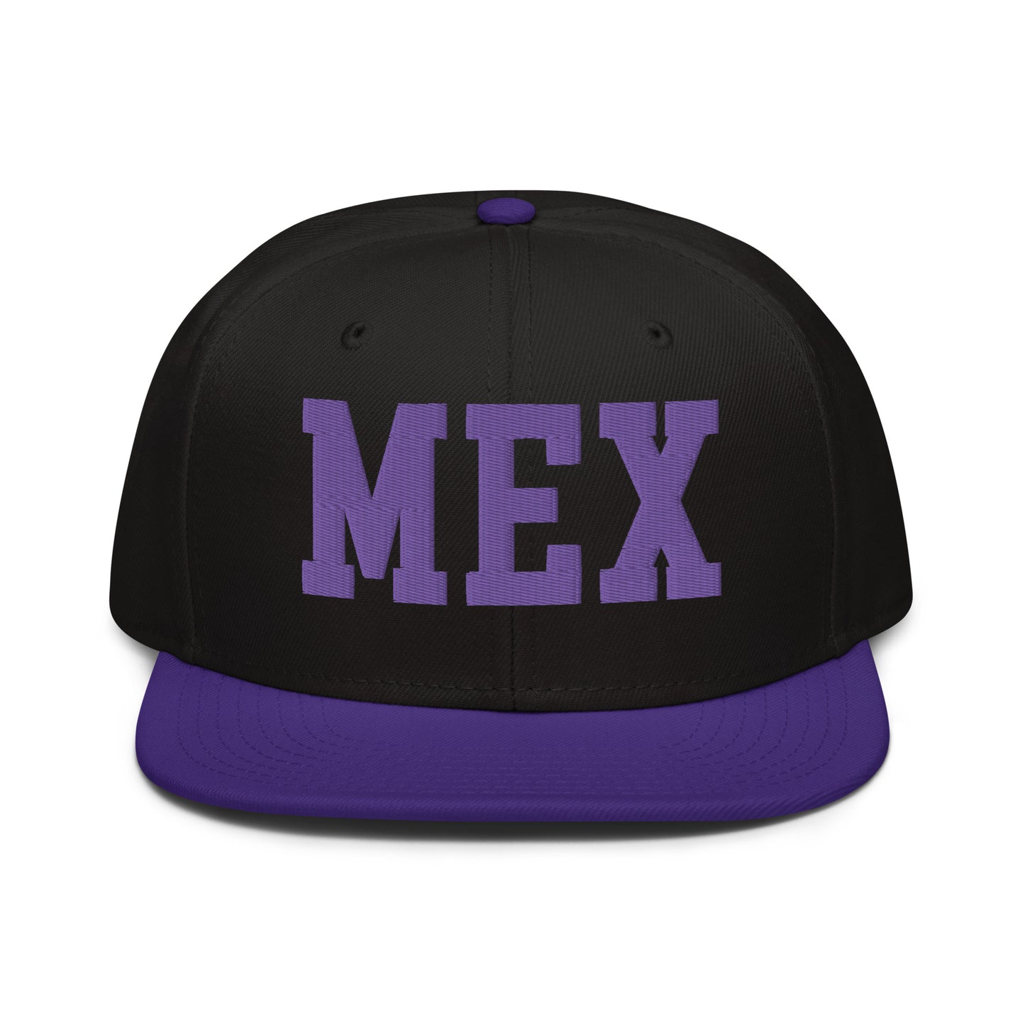 College-Style Wool-Blend Snapback Hat • Purple • MEX Mexico City • YHM Designs - Image 07