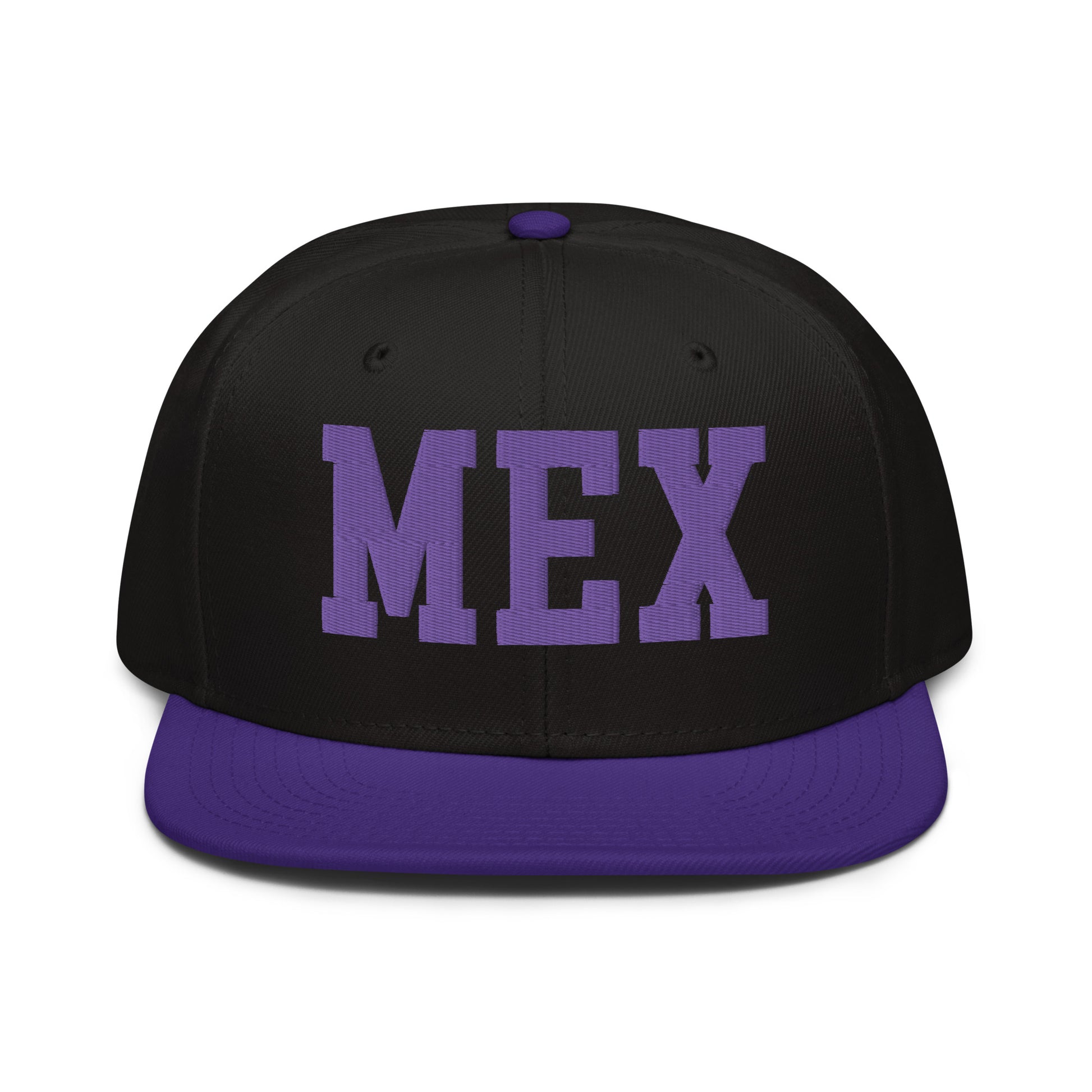 College-Style Wool-Blend Snapback Hat • Purple • MEX Mexico City • YHM Designs - Image 07