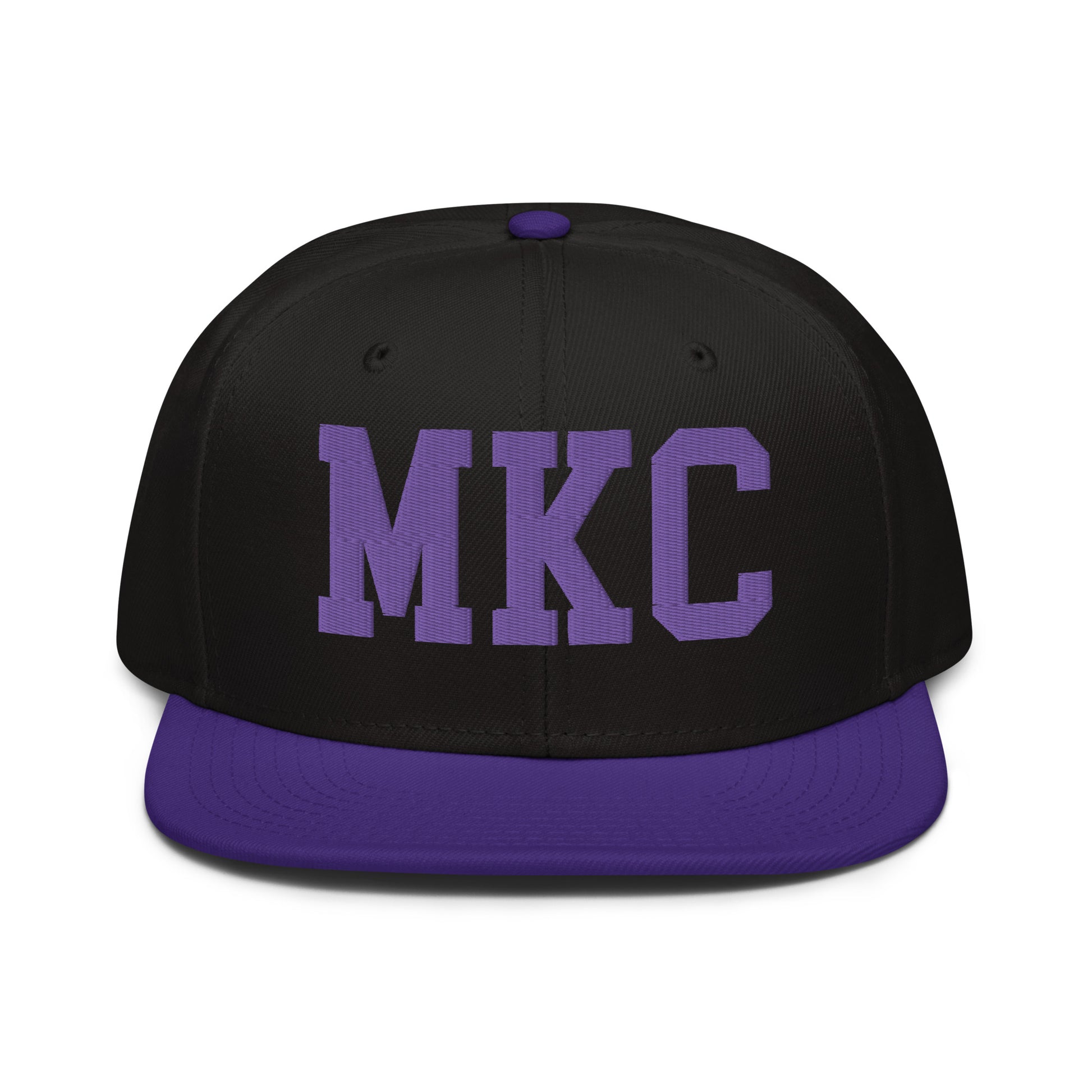 College-Style Wool-Blend Snapback Hat • Purple • MKC Kansas City • YHM Designs - Image 07