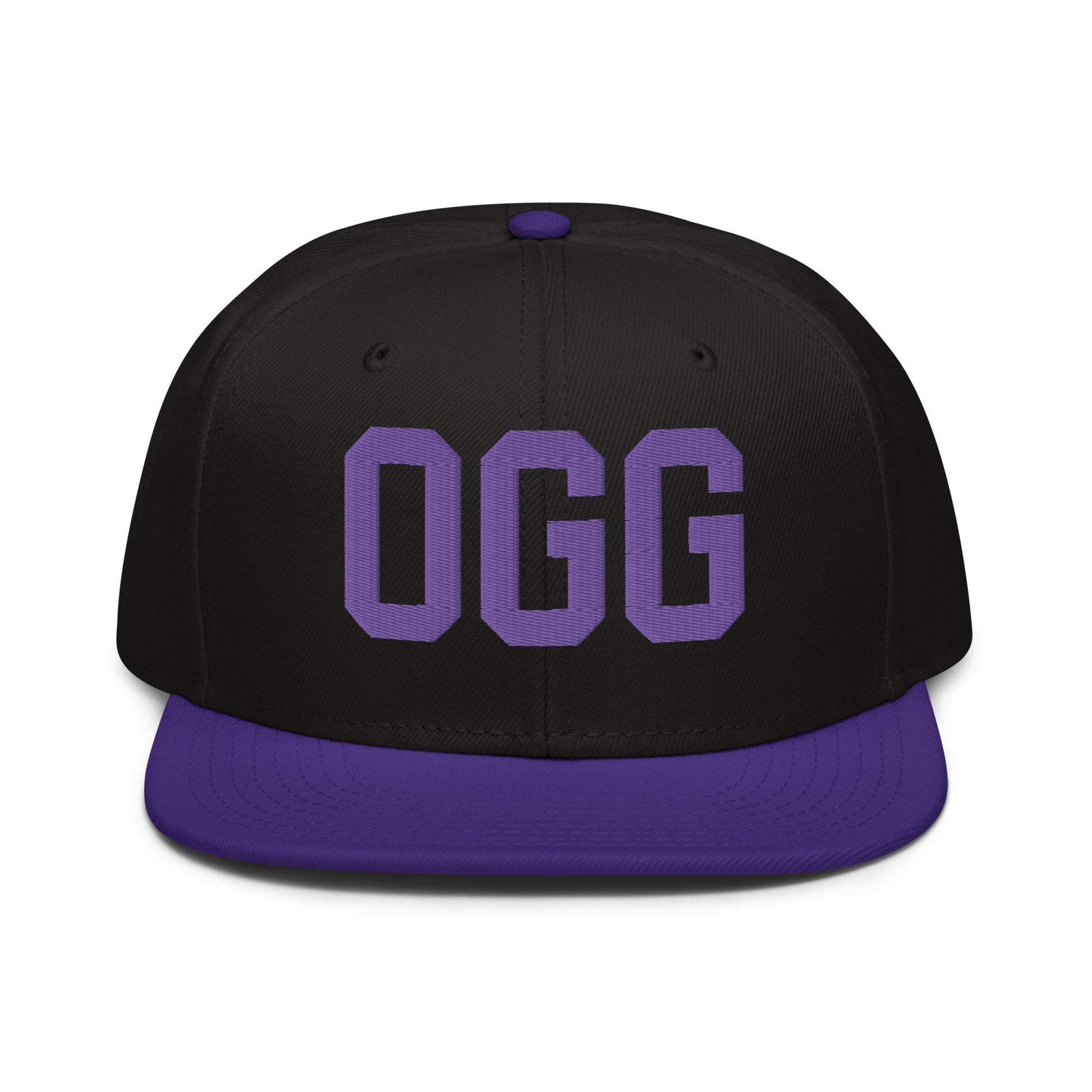 College-Style Wool-Blend Snapback Hat • Purple • OGG Maui • YHM Designs - Image 07