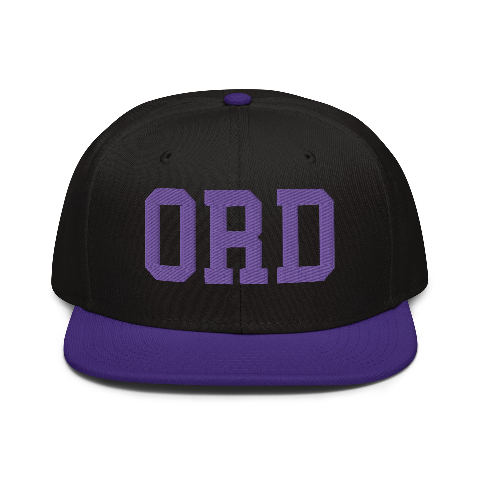 College-Style Wool-Blend Snapback Hat • Purple • ORD Chicago • YHM Designs - Image 07