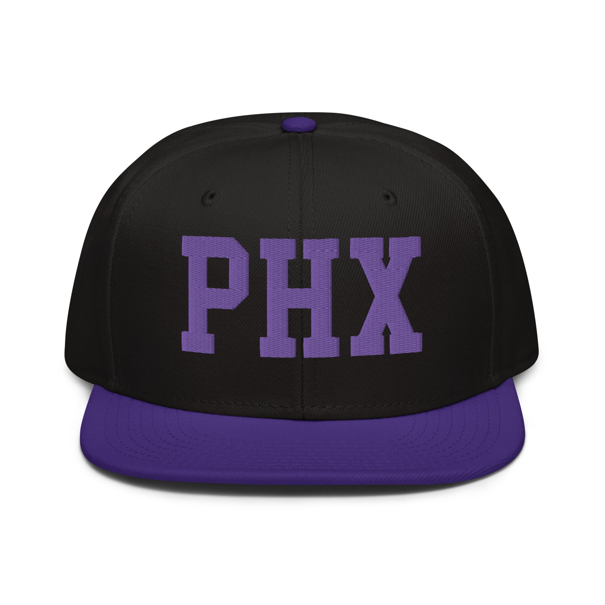 College-Style Wool-Blend Snapback Hat • Purple • PHX Phoenix • YHM Designs - Image 07
