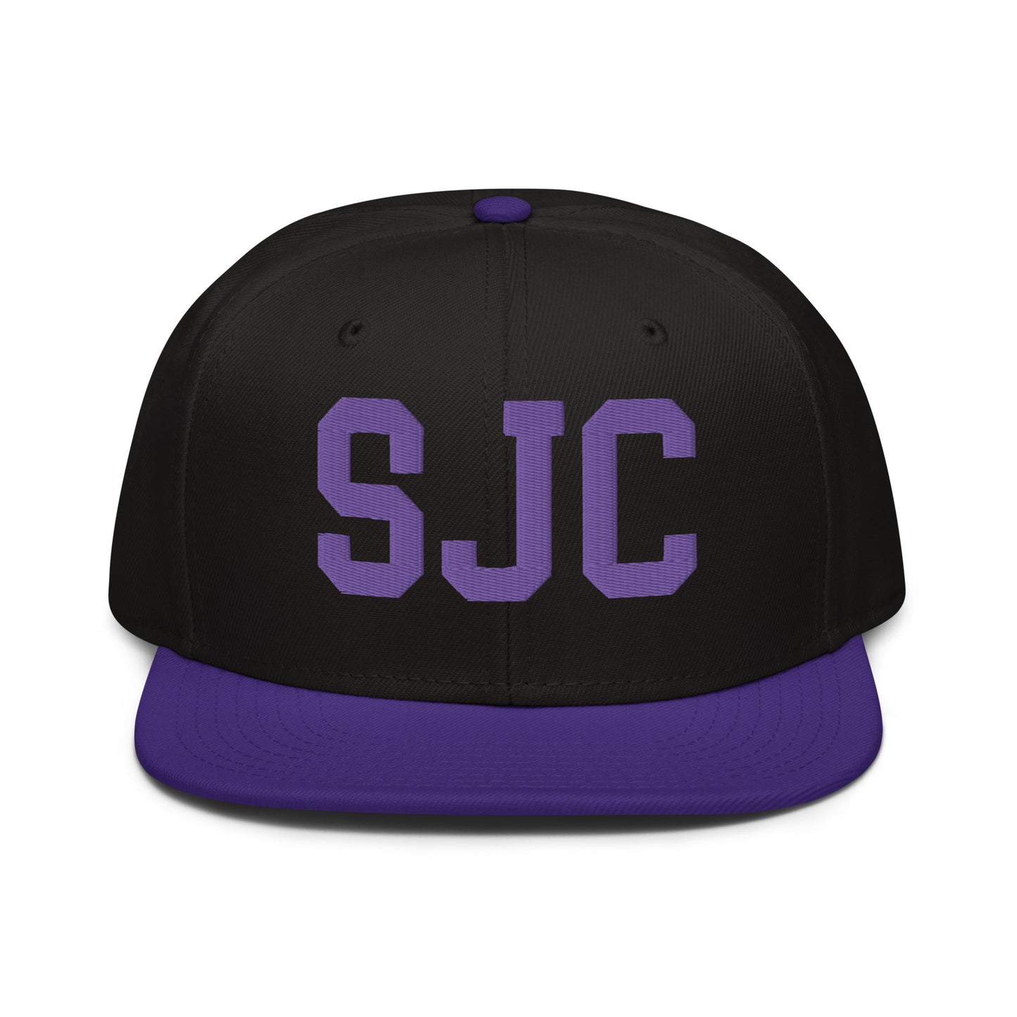 College-Style Wool-Blend Snapback Hat • Purple • SJC San Jose • YHM Designs - Image 07