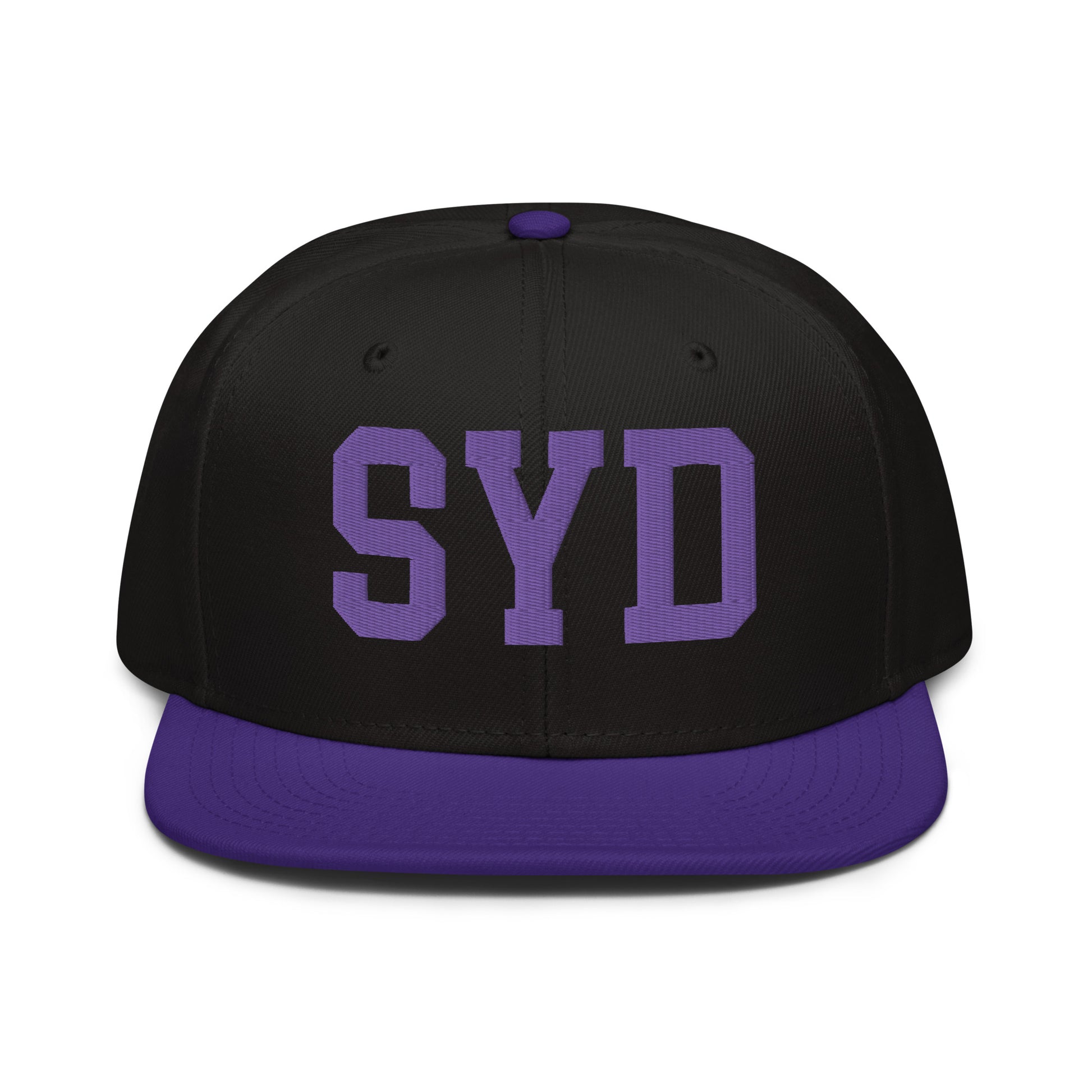 College-Style Wool-Blend Snapback Hat • Purple • SYD Sydney • YHM Designs - Image 07