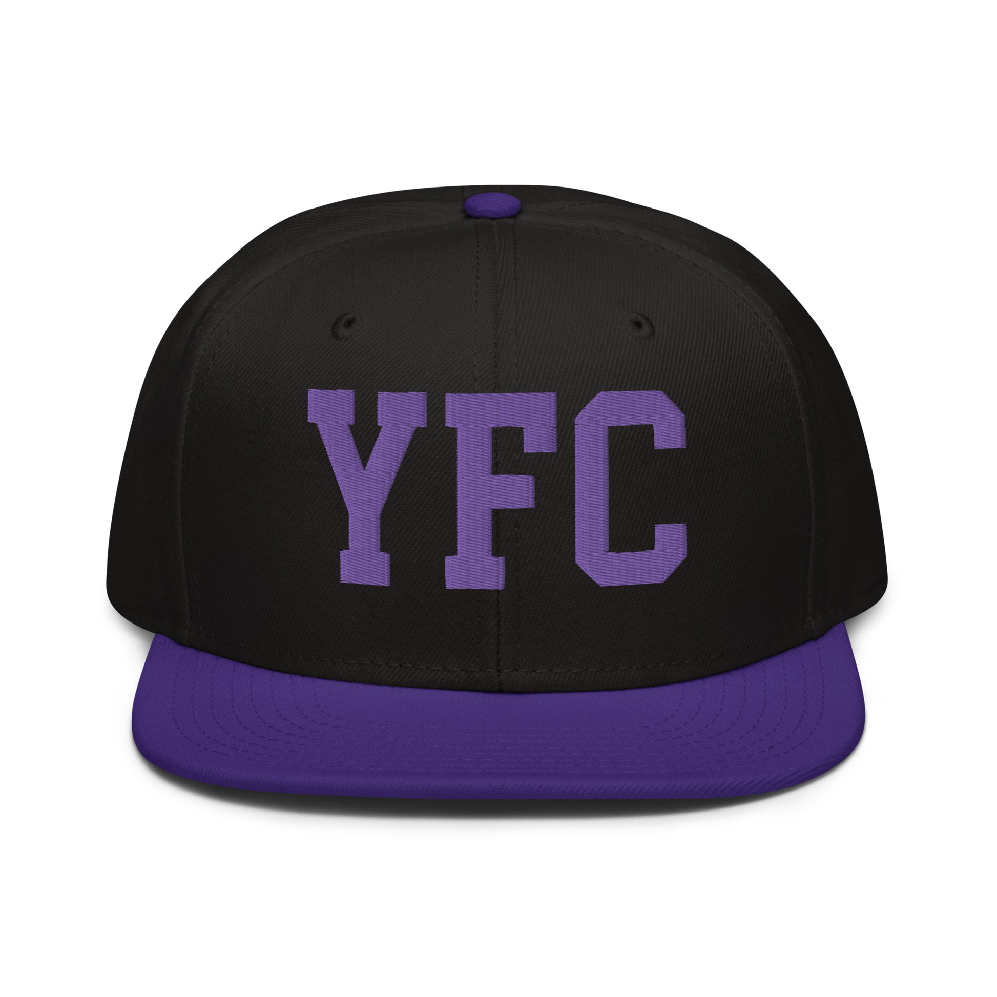 College-Style Wool-Blend Snapback Hat • Purple • YFC Fredericton • YHM Designs - Image 07
