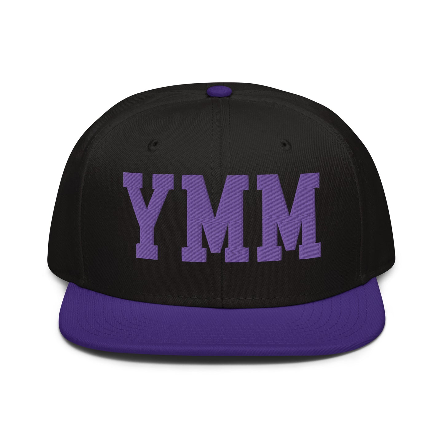College-Style Wool-Blend Snapback Hat • Purple • YMM Fort McMurray • YHM Designs - Image 07
