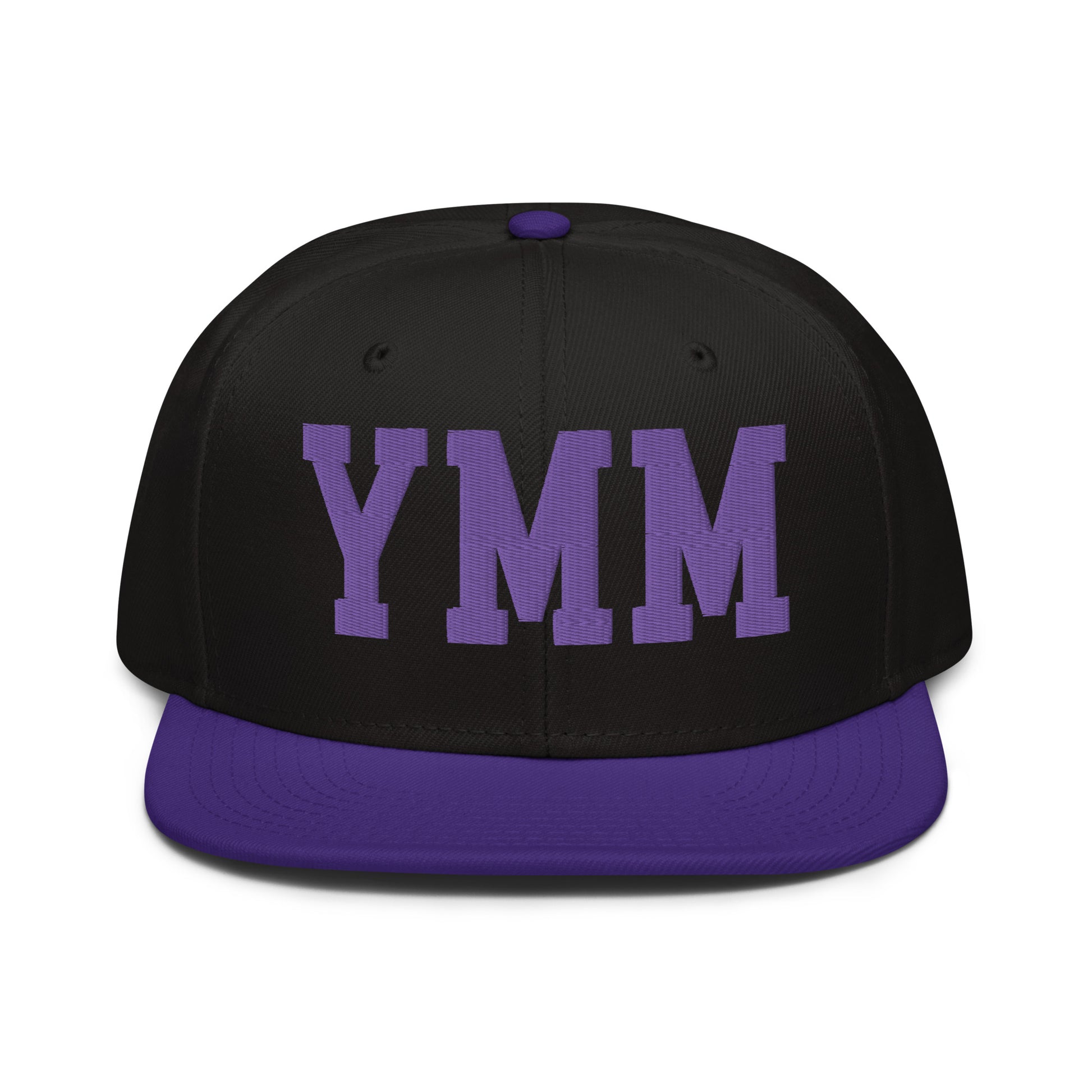 College-Style Wool-Blend Snapback Hat • Purple • YMM Fort McMurray • YHM Designs - Image 07