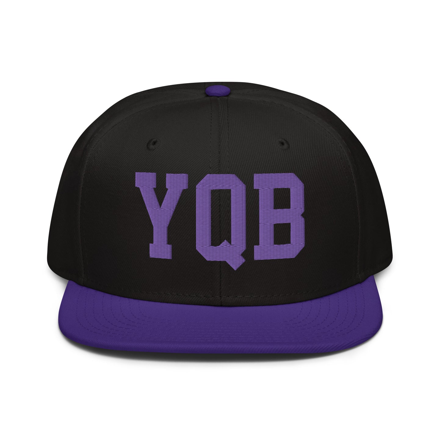 College-Style Wool-Blend Snapback Hat • Purple • YQB Quebec City • YHM Designs - Image 07