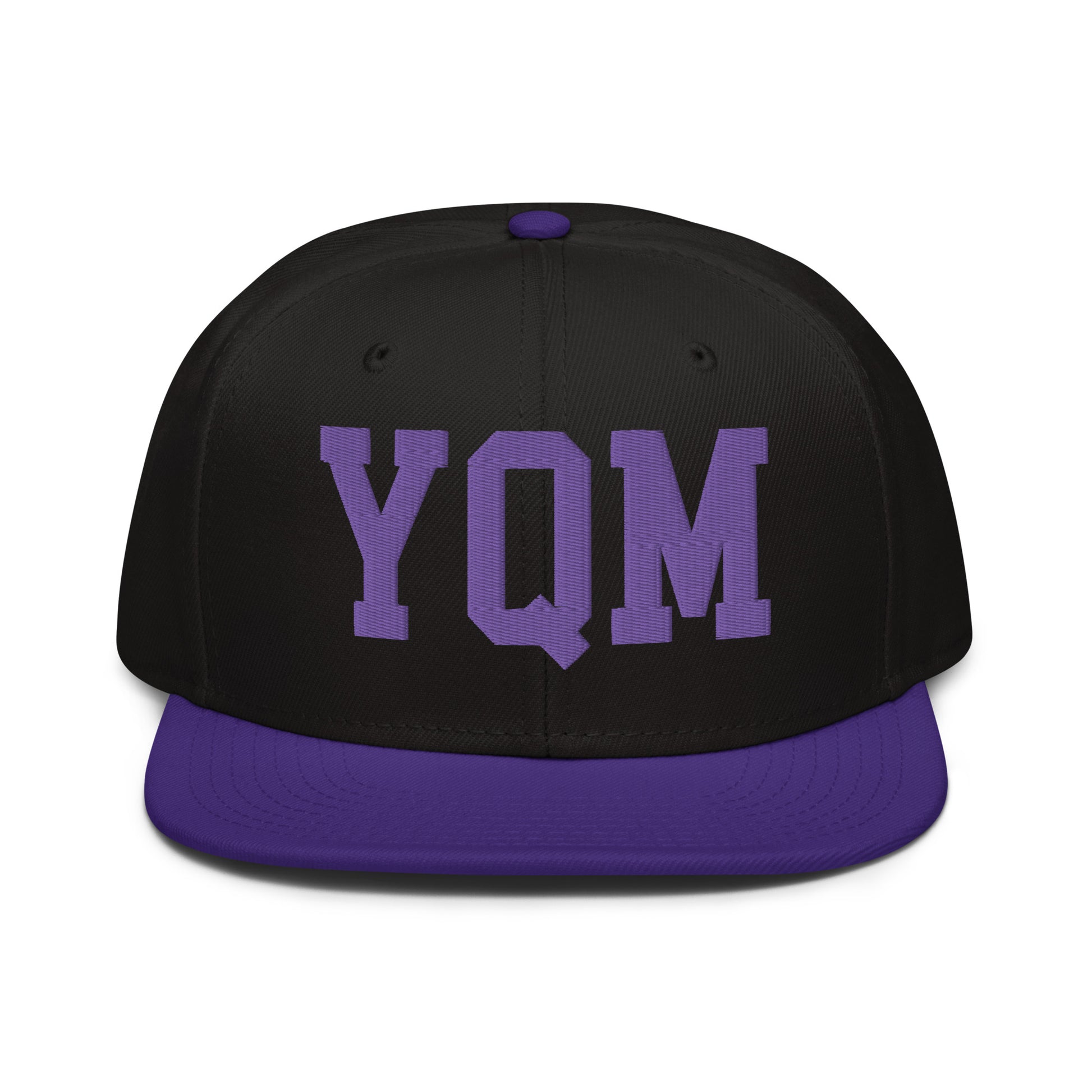 College-Style Wool-Blend Snapback Hat • Purple • YQM Moncton • YHM Designs - Image 07