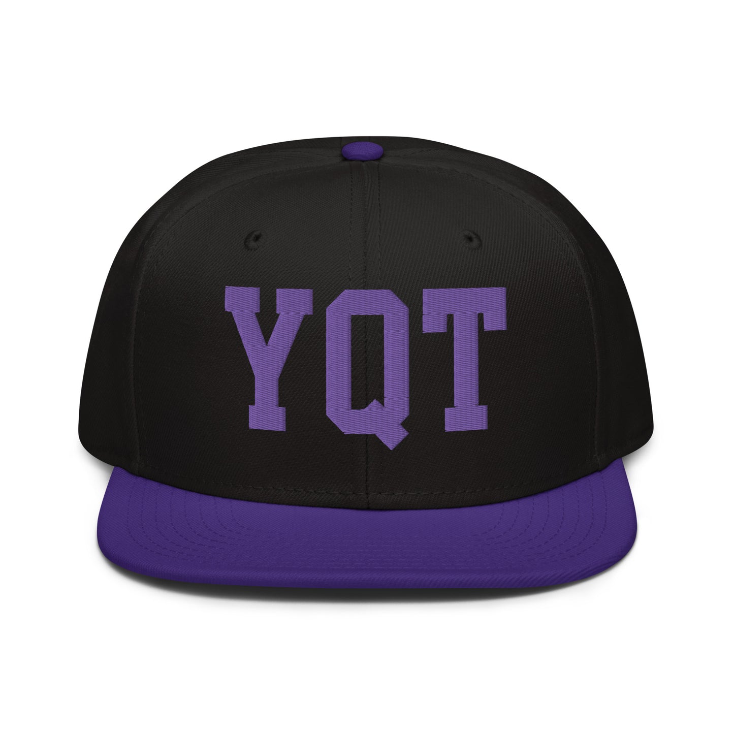 College-Style Wool-Blend Snapback Hat • Purple • YQT Thunder Bay • YHM Designs - Image 07