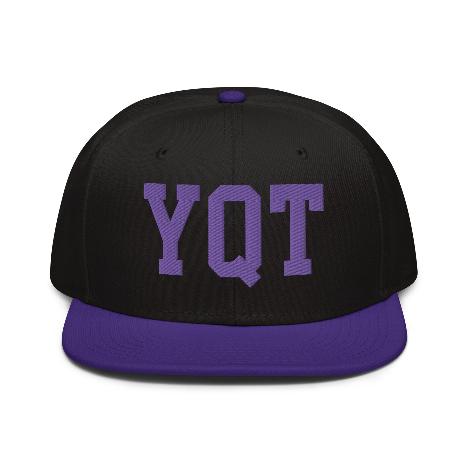 College-Style Wool-Blend Snapback Hat • Purple • YQT Thunder Bay • YHM Designs - Image 07