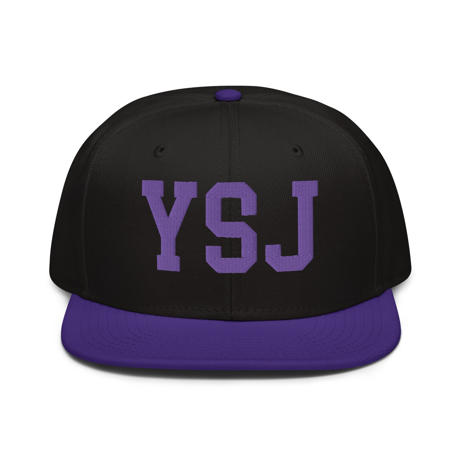 College-Style Wool-Blend Snapback Hat • Purple • YSJ Saint John • YHM Designs - Image 07