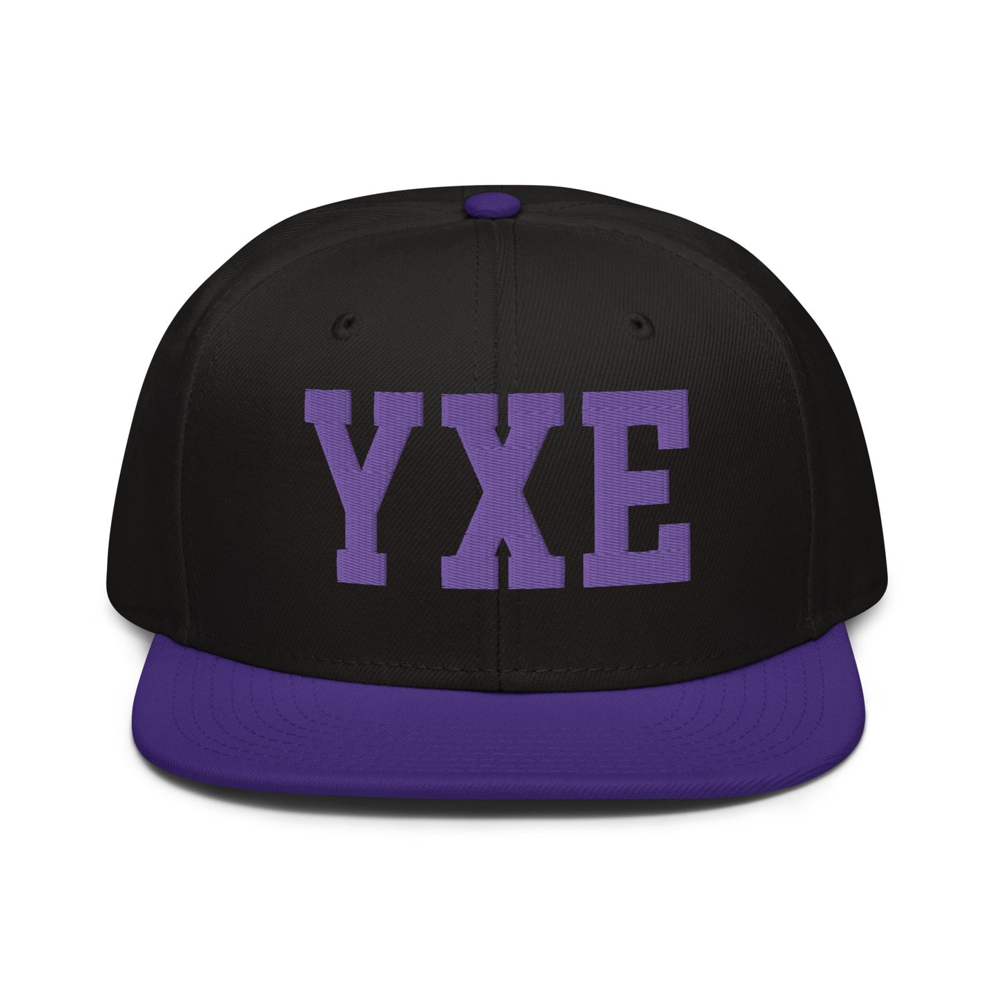 College-Style Wool-Blend Snapback Hat • Purple • YXE Saskatoon • YHM Designs - Image 07