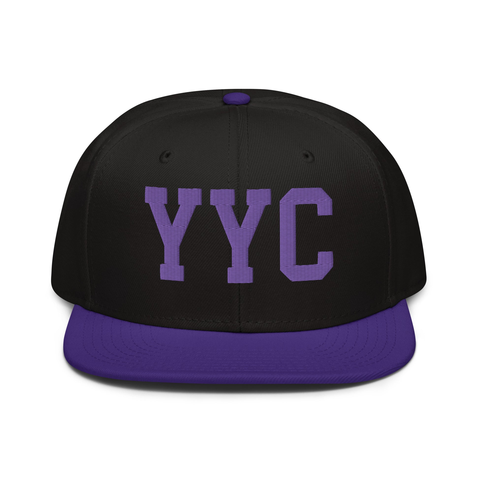 College-Style Wool-Blend Snapback Hat • Purple • YYC Calgary • YHM Designs - Image 07