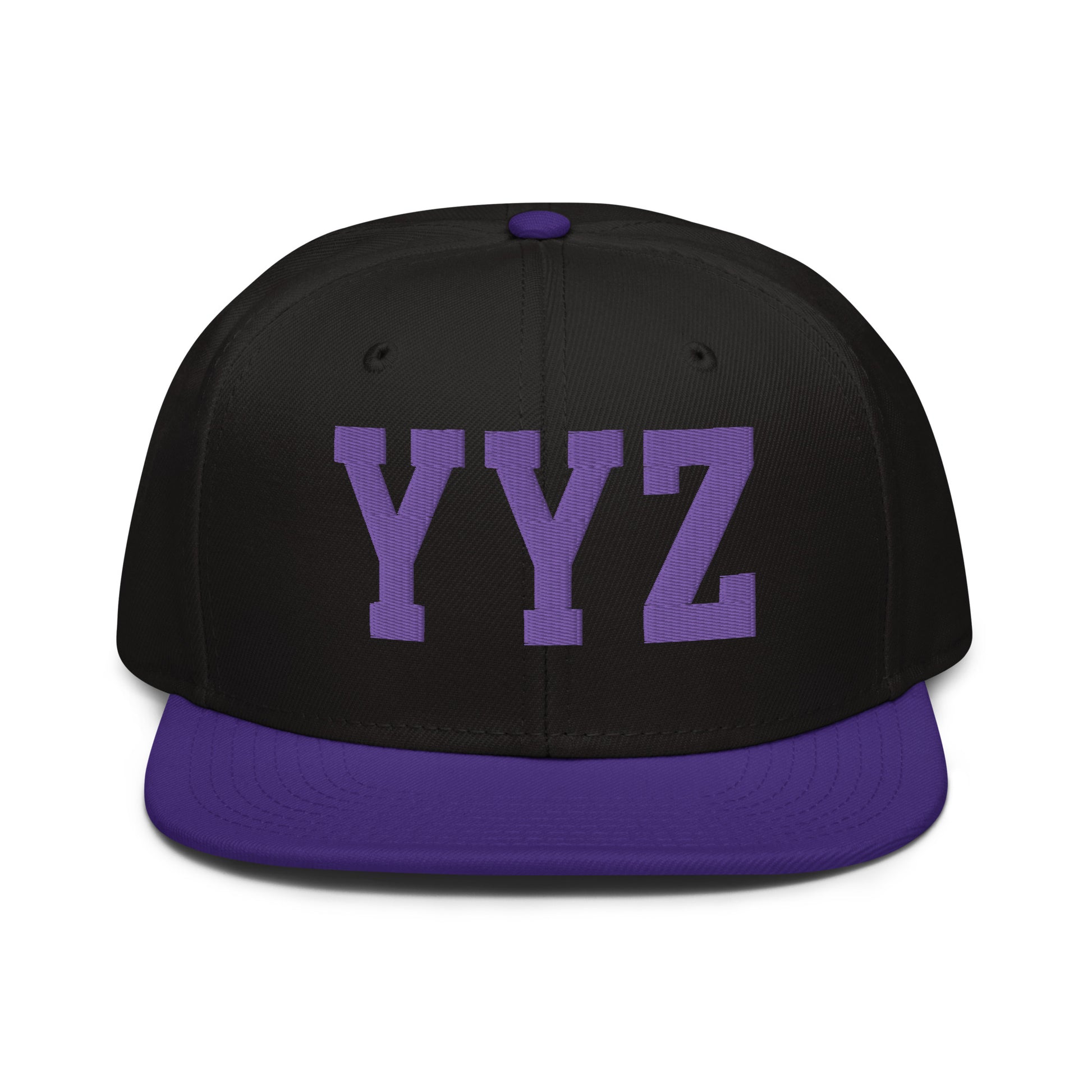 College-Style Wool-Blend Snapback Hat • Purple • YYZ Toronto • YHM Designs - Image 07