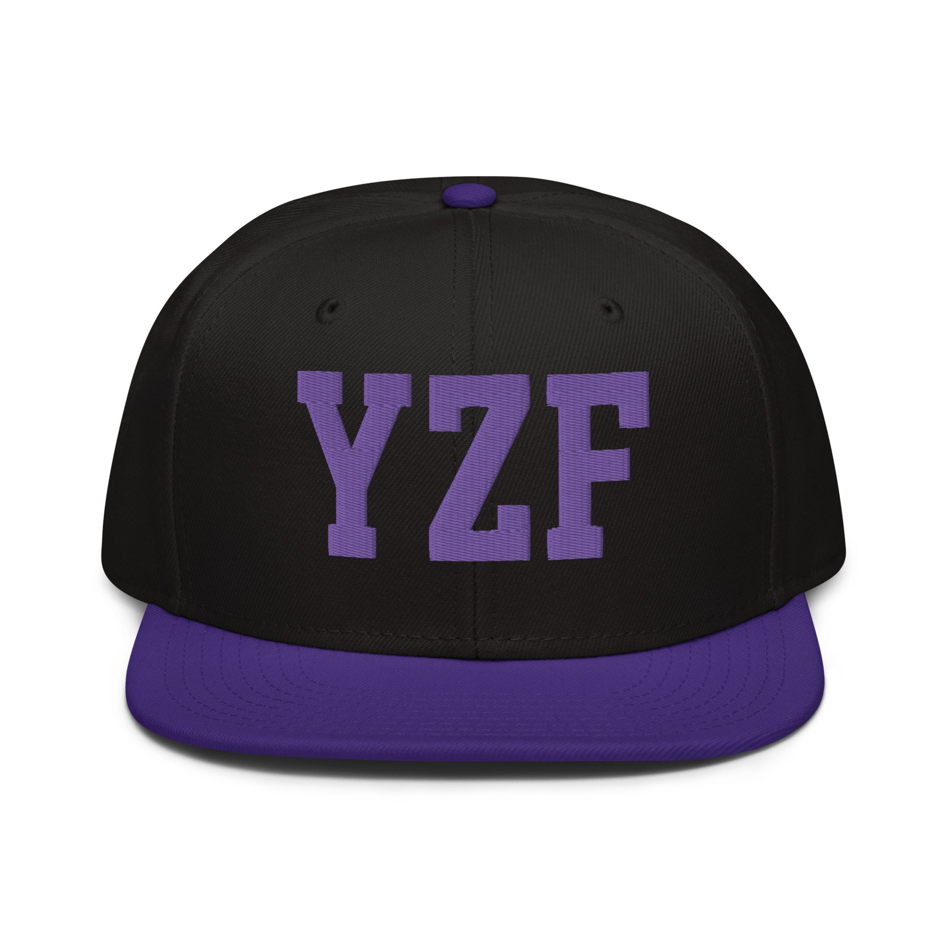 College-Style Wool-Blend Snapback Hat • Purple • YZF Yellowknife • YHM Designs - Image 07