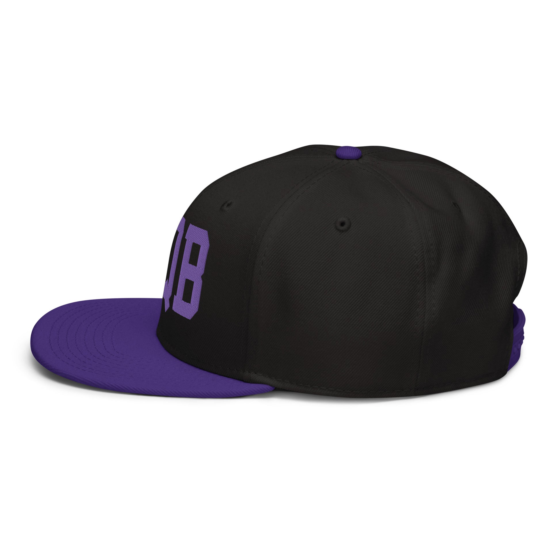 College-Style Wool-Blend Snapback Hat • Purple • YQB Quebec City • YHM Designs - Image 09