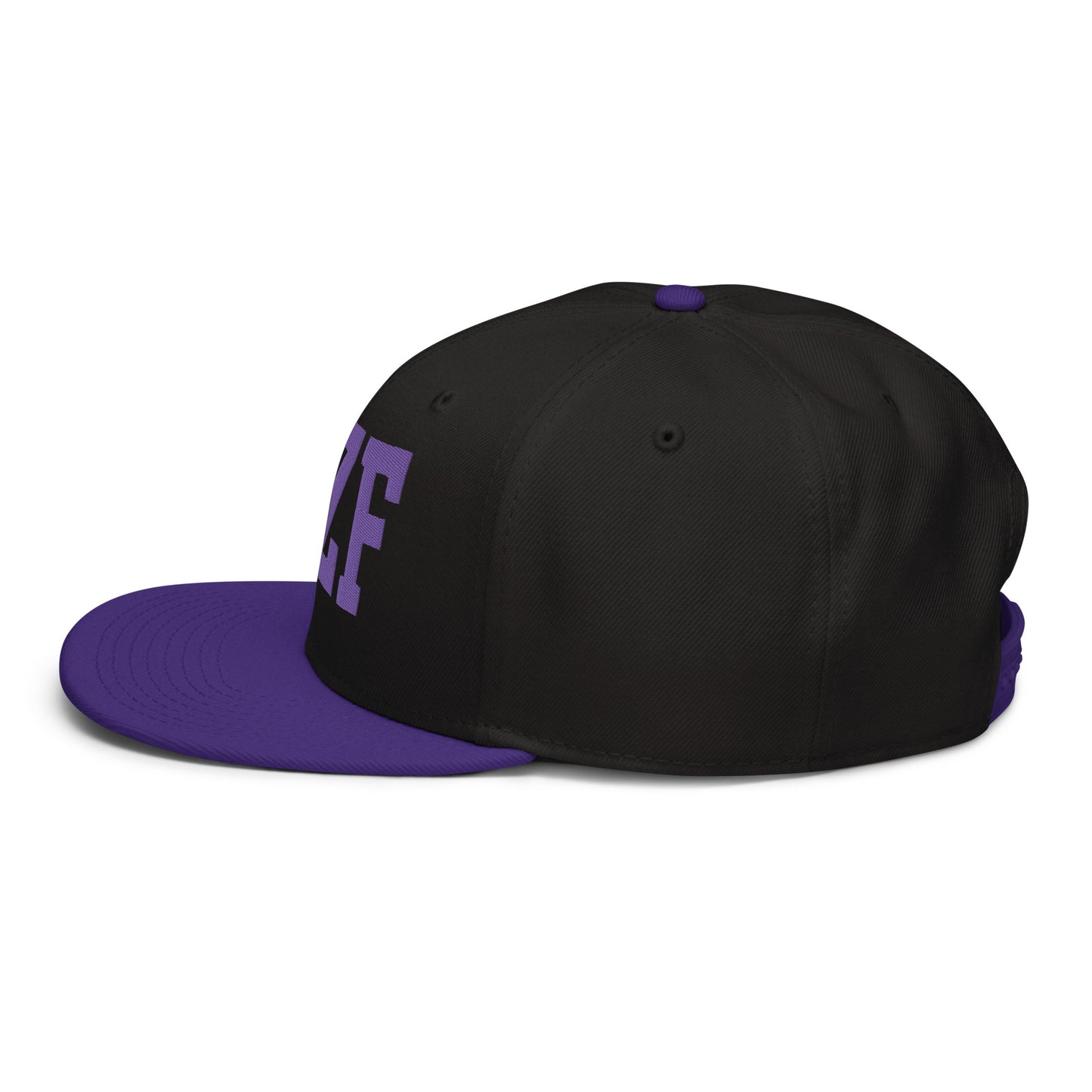 College-Style Wool-Blend Snapback Hat • Purple • YZF Yellowknife • YHM Designs - Image 09